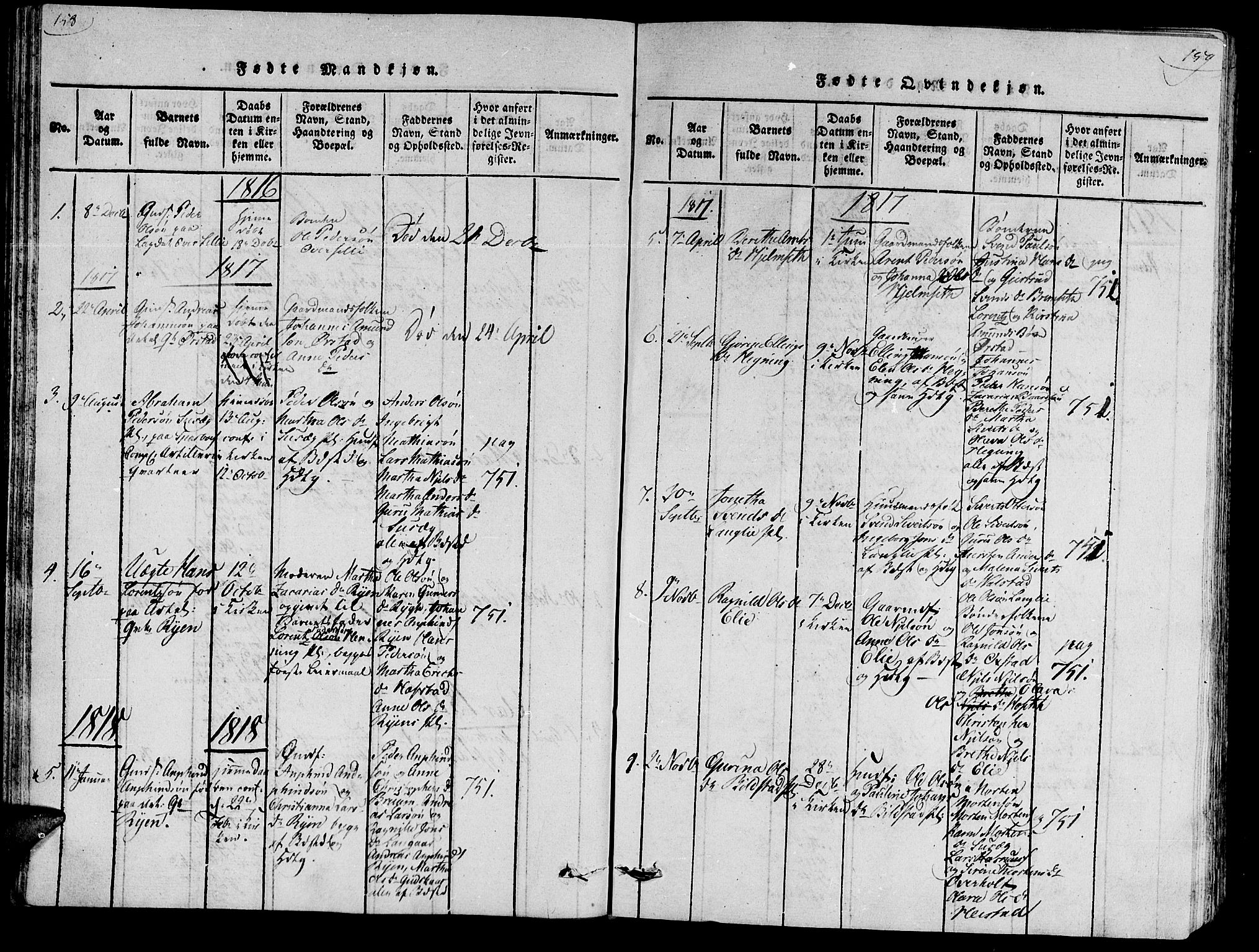 Ministerialprotokoller, klokkerbøker og fødselsregistre - Nord-Trøndelag, SAT/A-1458/735/L0333: Parish register (official) no. 735A04 /3, 1816-1825, p. 158-159