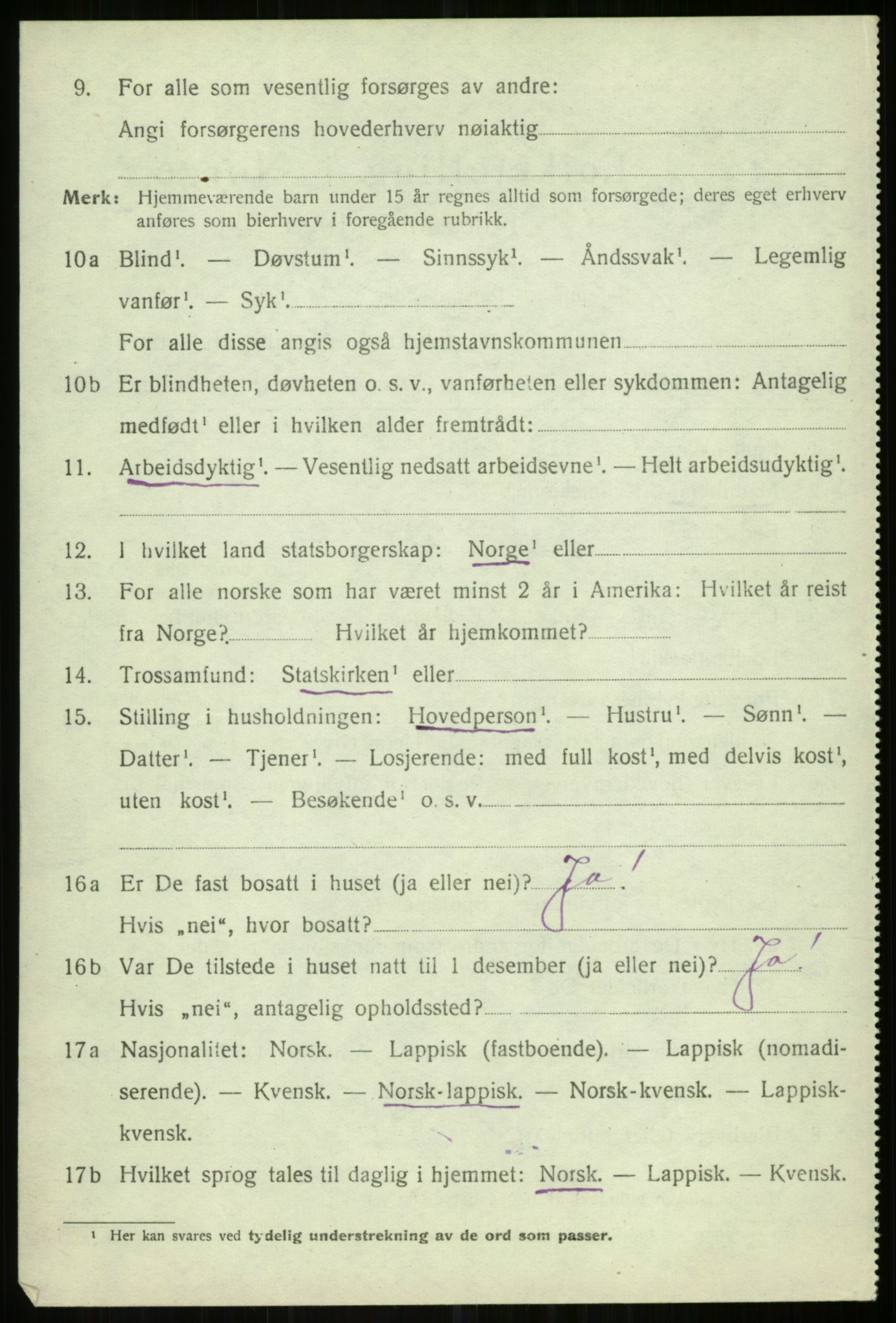 SATØ, 1920 census for Helgøy, 1920, p. 3011