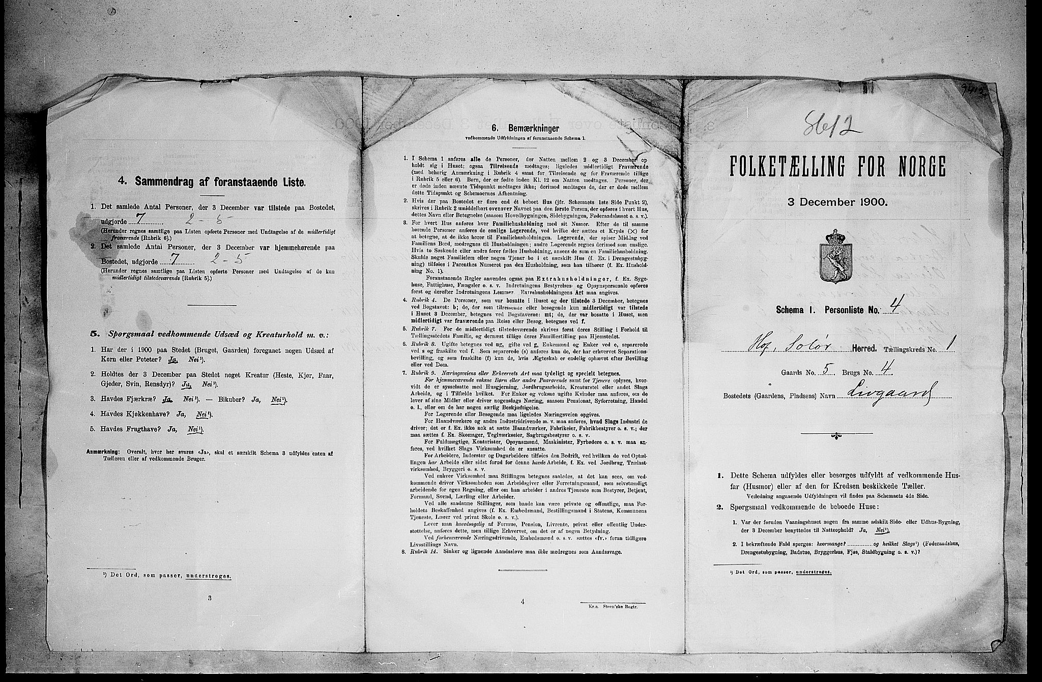 SAH, 1900 census for Hof, 1900, p. 32