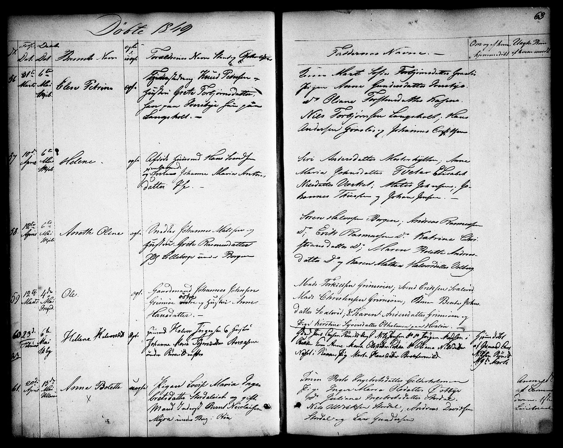 Skjeberg prestekontor Kirkebøker, SAO/A-10923/F/Fa/L0006: Parish register (official) no. I 6, 1846-1858, p. 63