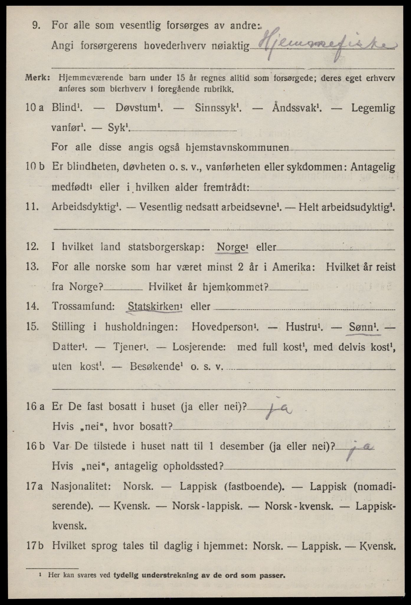 SAT, 1920 census for Ørland, 1920, p. 5386