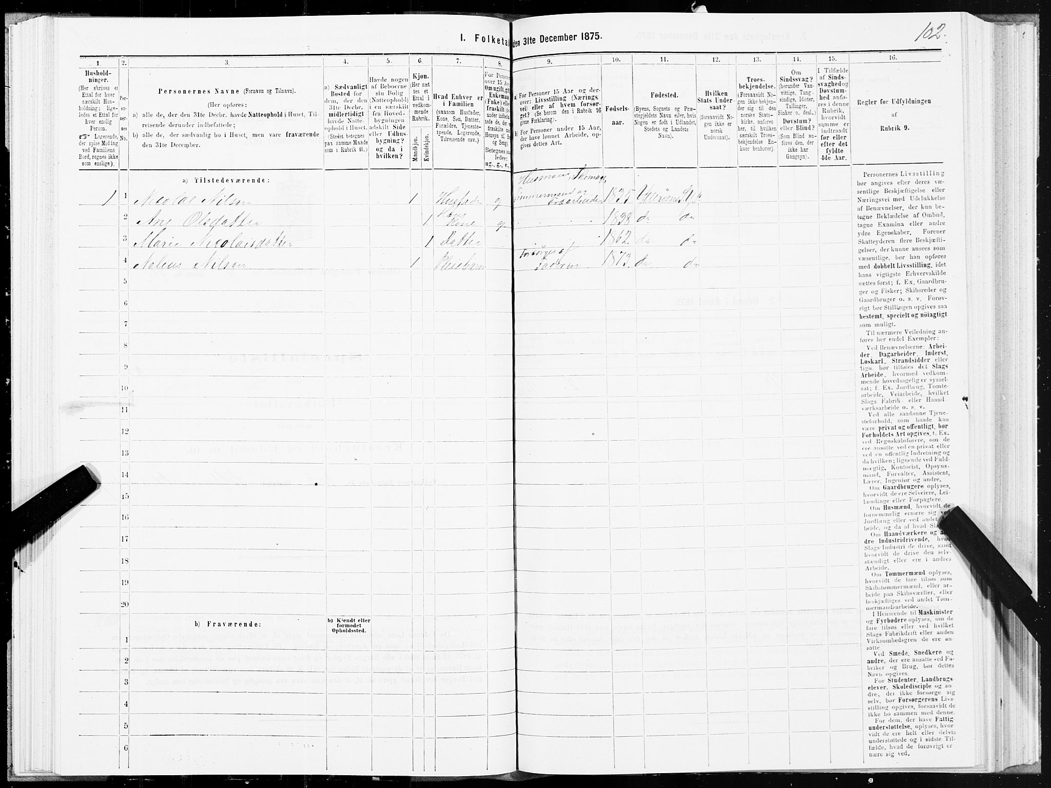 SAT, 1875 census for 1722P Ytterøy, 1875, p. 2102