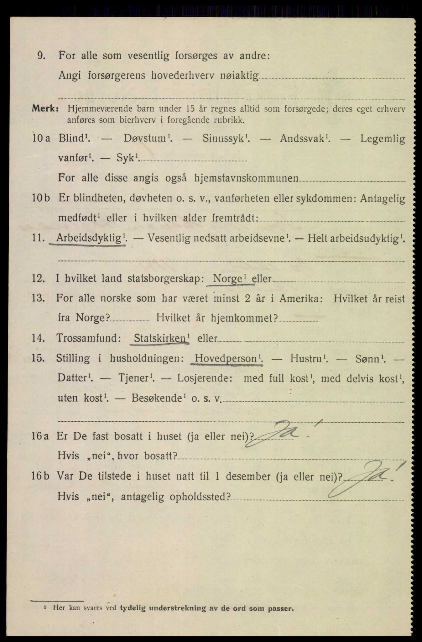 SAK, 1920 census for Flekkefjord, 1920, p. 3211