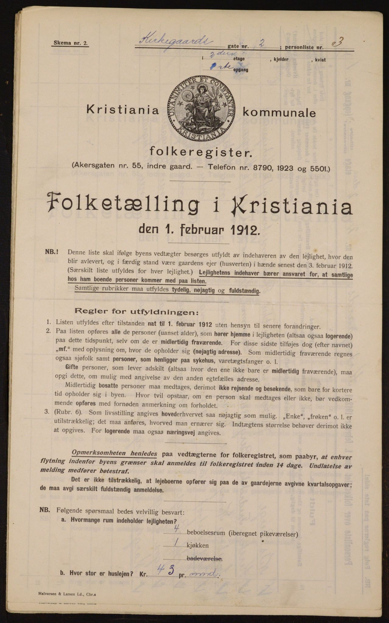 OBA, Municipal Census 1912 for Kristiania, 1912, p. 50324