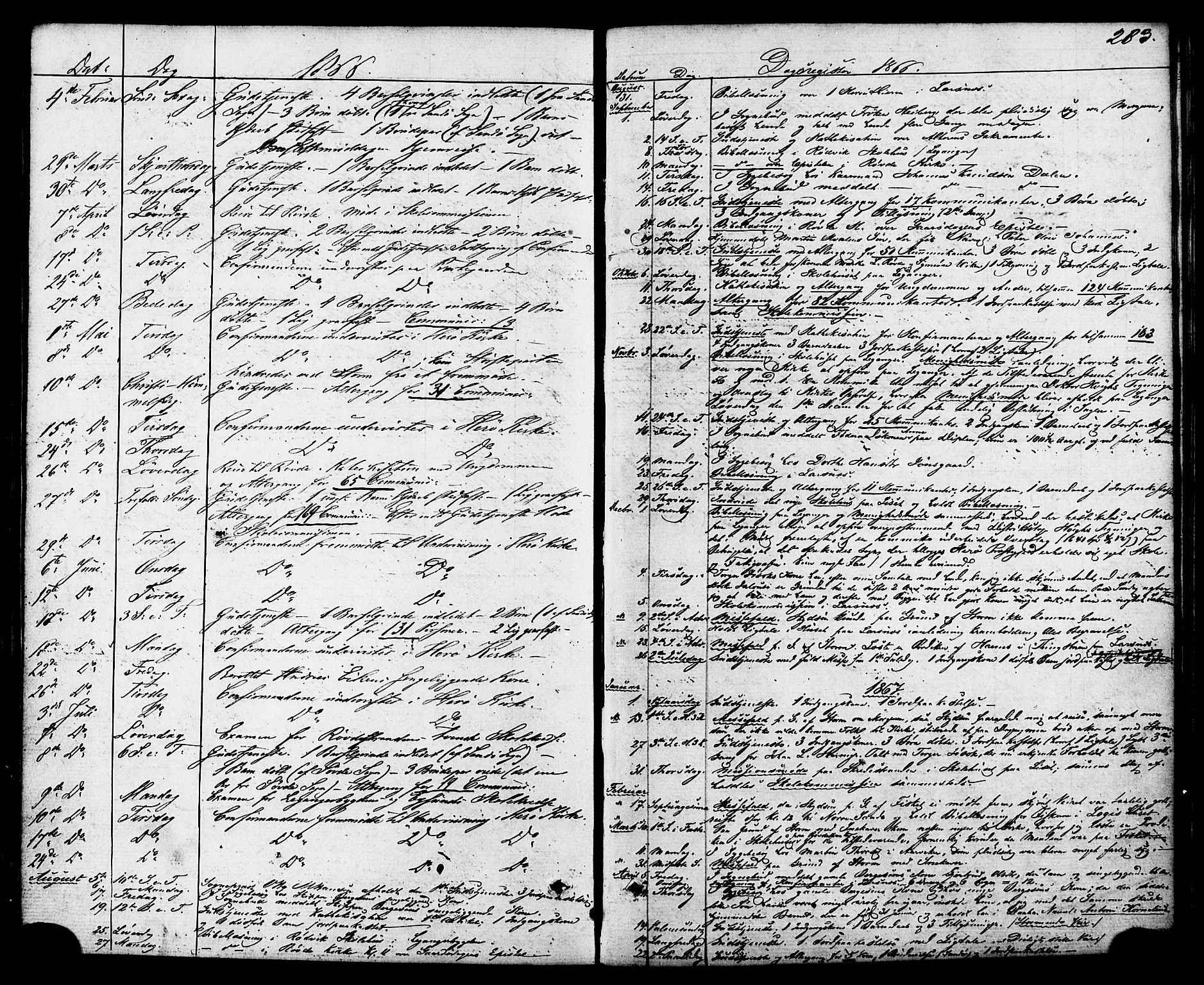 Ministerialprotokoller, klokkerbøker og fødselsregistre - Møre og Romsdal, SAT/A-1454/504/L0055: Parish register (official) no. 504A02, 1861-1884, p. 283
