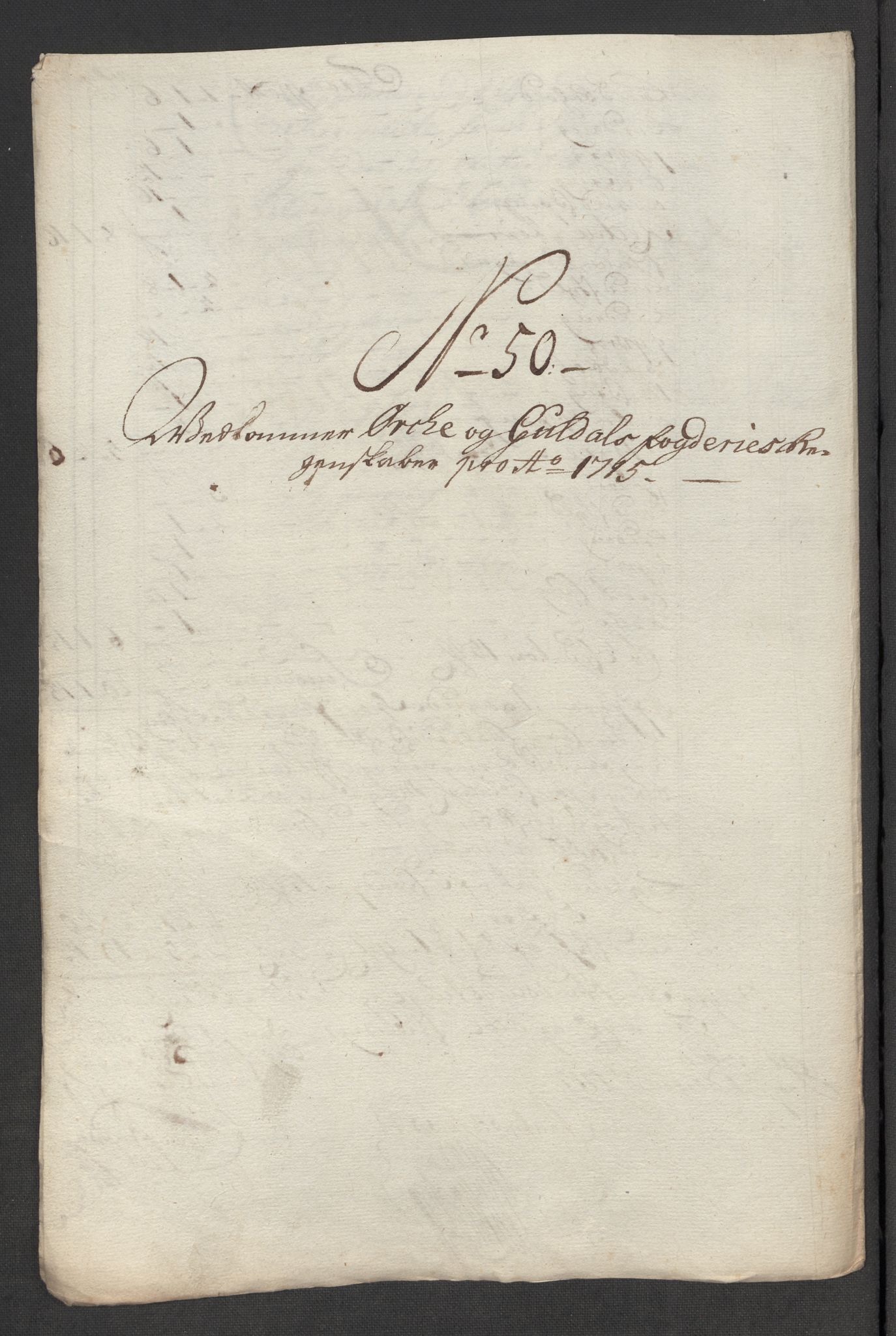 Rentekammeret inntil 1814, Reviderte regnskaper, Fogderegnskap, AV/RA-EA-4092/R60/L3966: Fogderegnskap Orkdal og Gauldal, 1715, p. 413