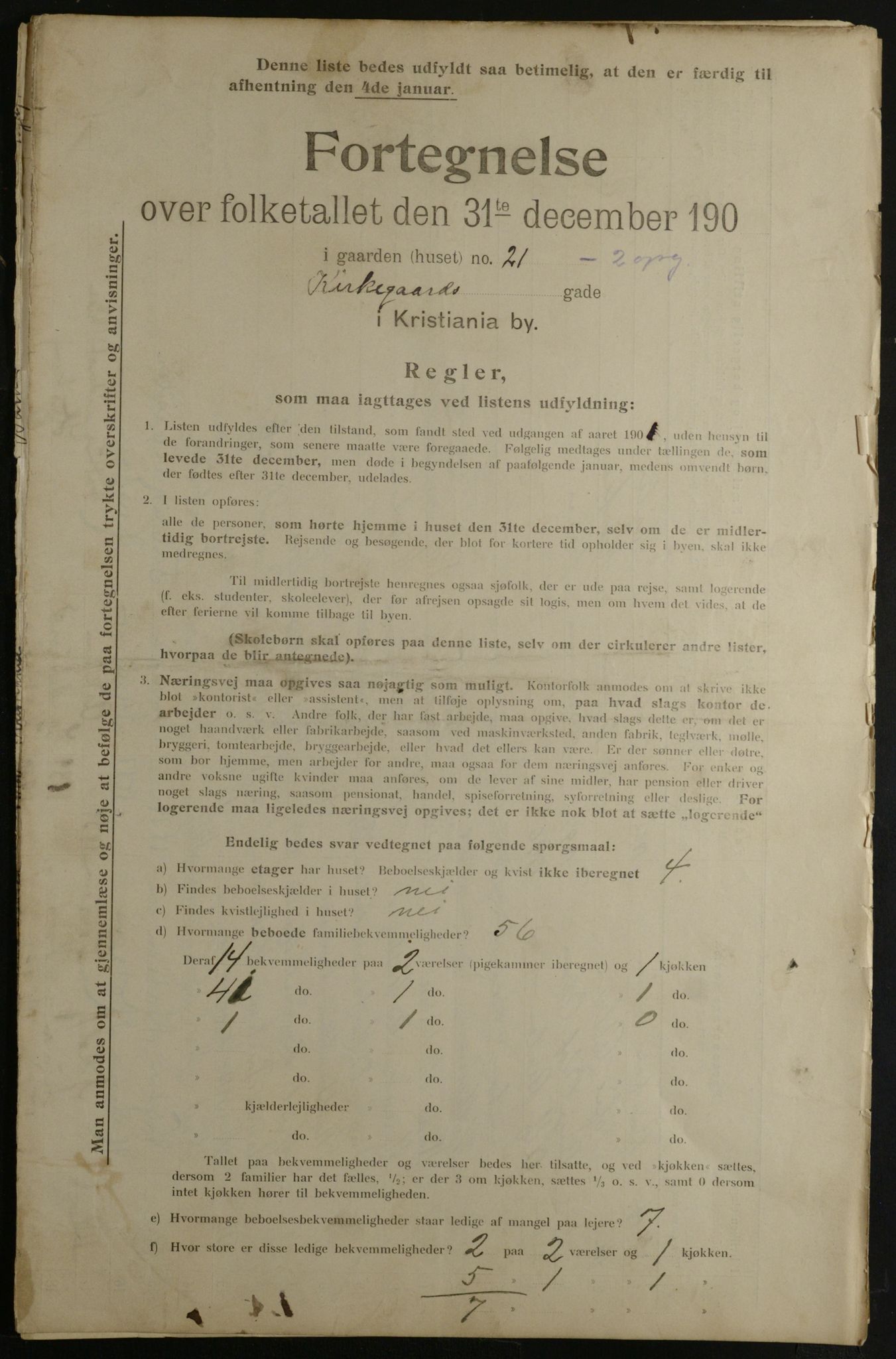 OBA, Municipal Census 1901 for Kristiania, 1901, p. 7866