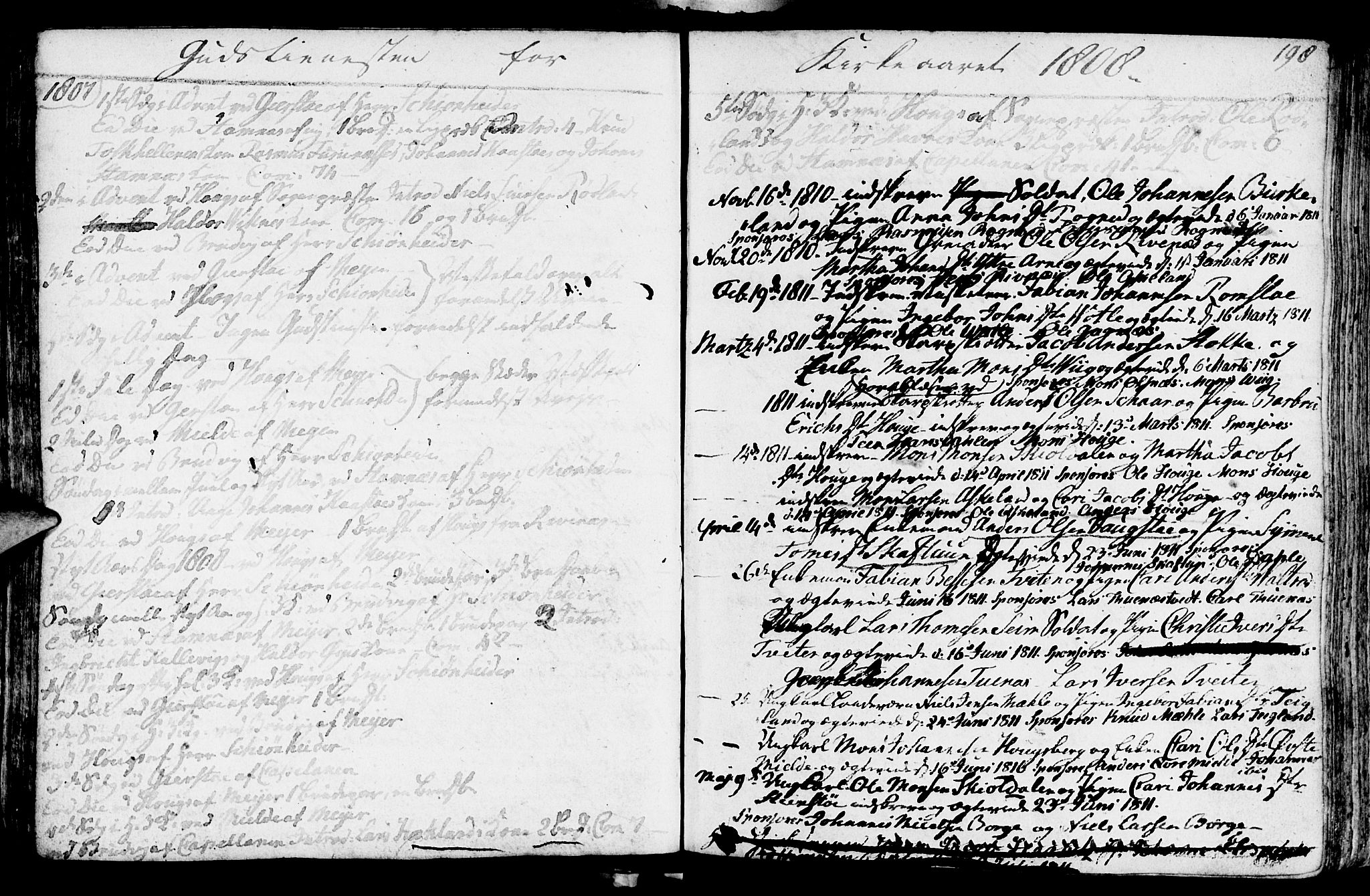 Haus sokneprestembete, AV/SAB-A-75601/H/Haa: Parish register (official) no. A 11, 1796-1816, p. 198