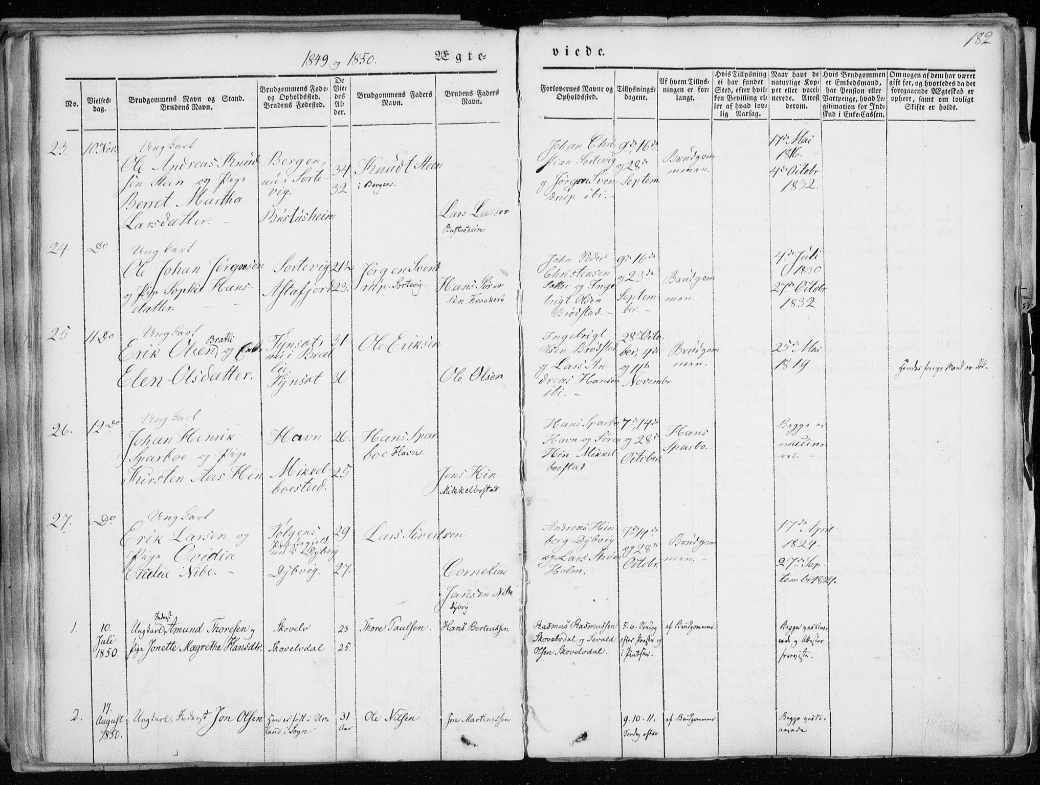 Tranøy sokneprestkontor, SATØ/S-1313/I/Ia/Iaa/L0006kirke: Parish register (official) no. 6, 1844-1855, p. 182