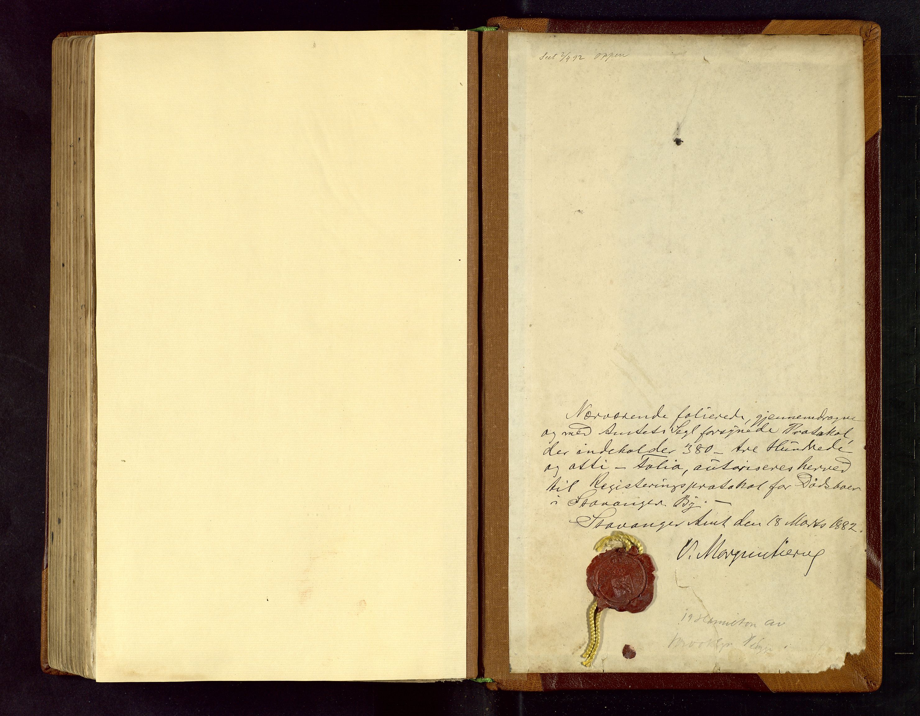 Stavanger skifteforvalter, AV/SAST-A-101412/001/5/53/533BA/L0001: Registreringsprotokoll, 1882-1902
