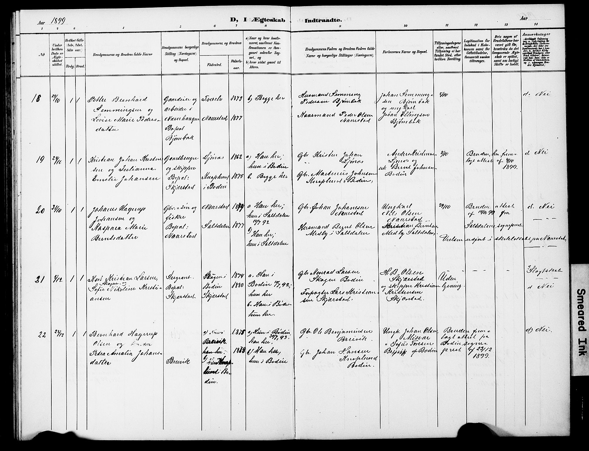 Ministerialprotokoller, klokkerbøker og fødselsregistre - Nordland, AV/SAT-A-1459/852/L0755: Parish register (copy) no. 852C06, 1895-1902