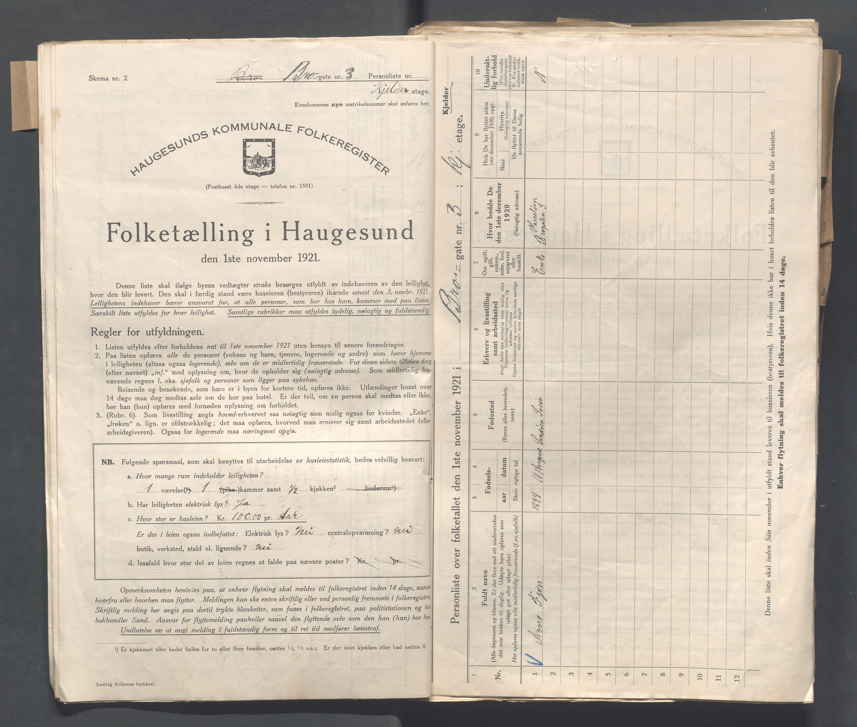 IKAR, Local census 1.11.1921 for Haugesund, 1921, p. 5900