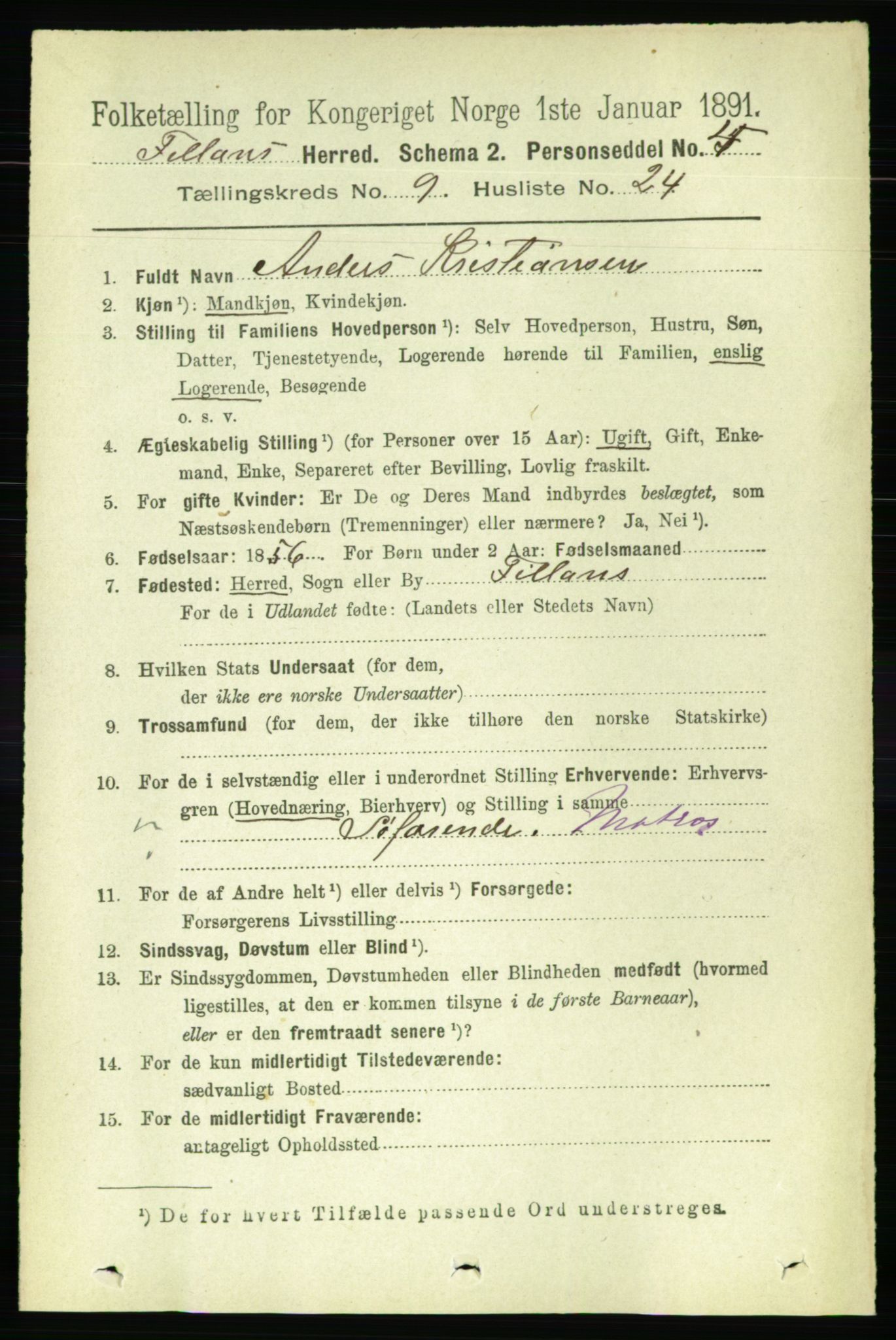 RA, 1891 census for 1616 Fillan, 1891, p. 2168