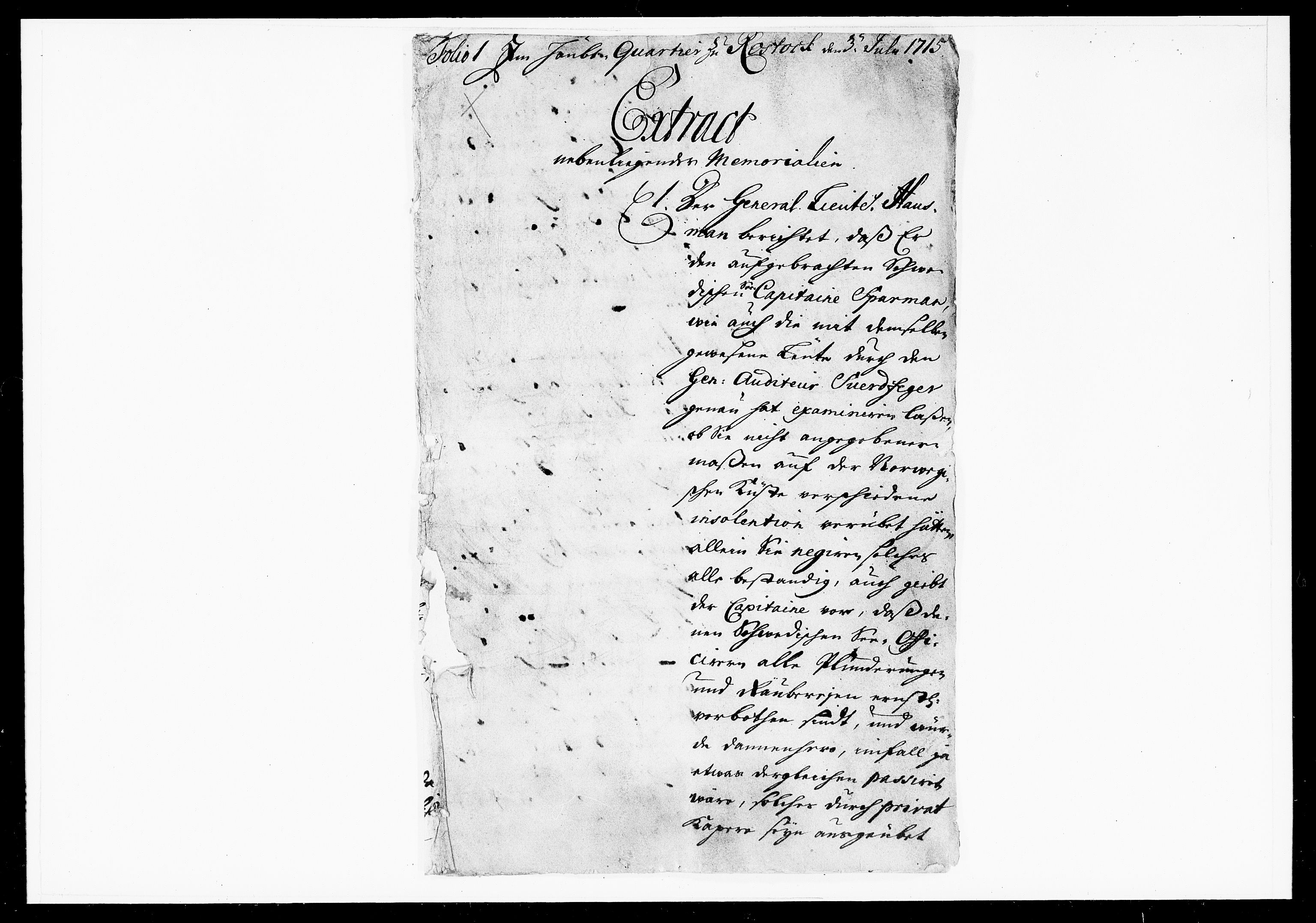 Krigskollegiet, Krigskancelliet, DRA/A-0006/-/1014-1024: Refererede sager, 1715, p. 507