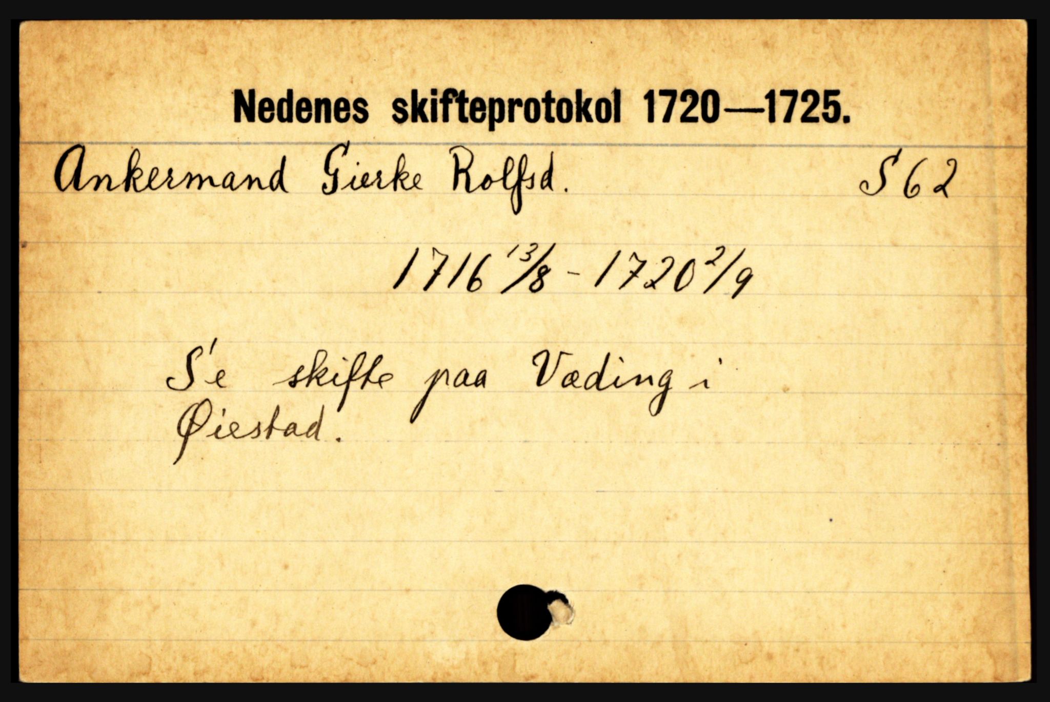 Nedenes sorenskriveri før 1824, AV/SAK-1221-0007/H, p. 321