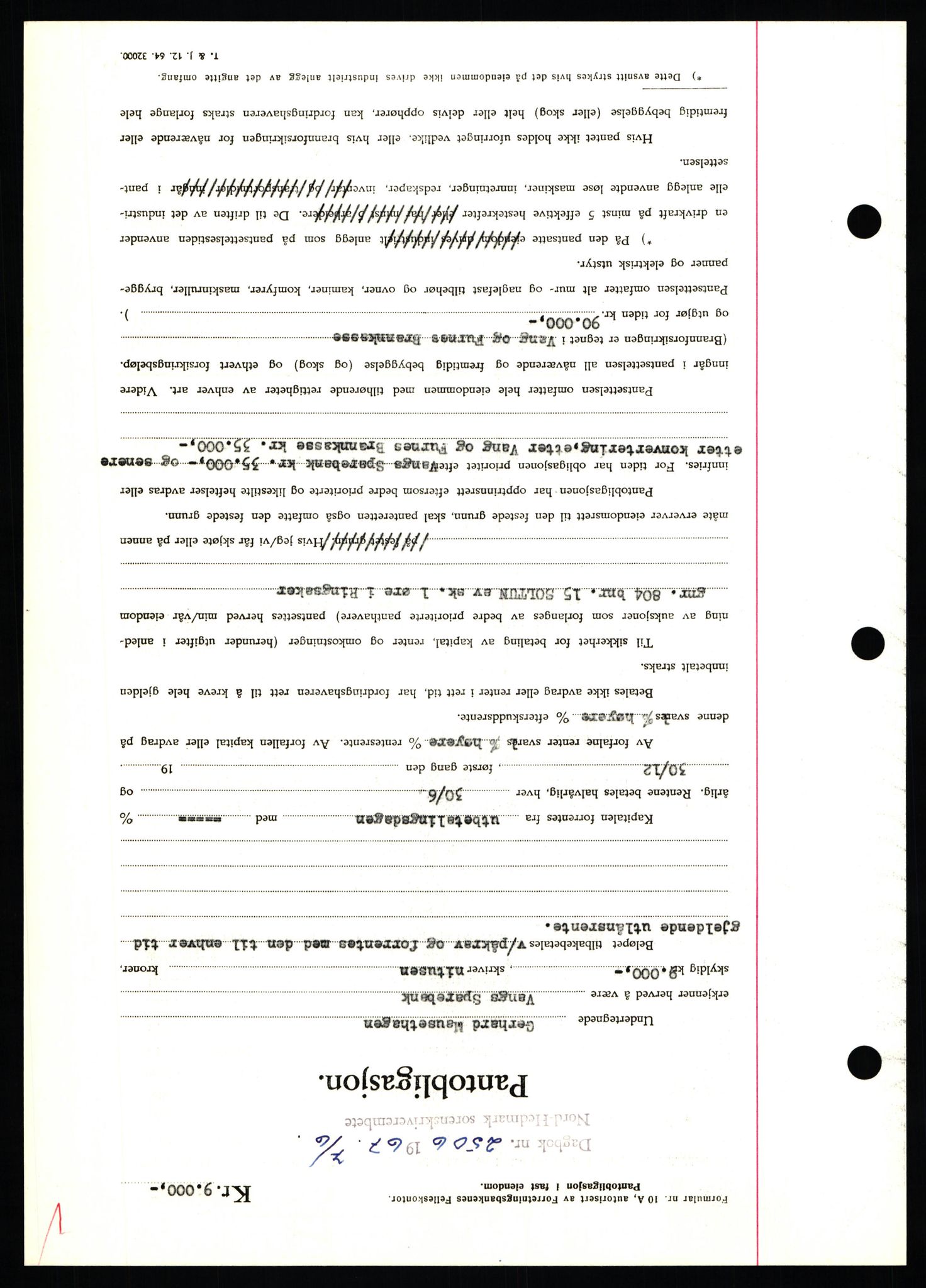 Nord-Hedmark sorenskriveri, SAH/TING-012/H/Hb/Hbf/L0071: Mortgage book no. B71, 1967-1967, Diary no: : 2506/1967