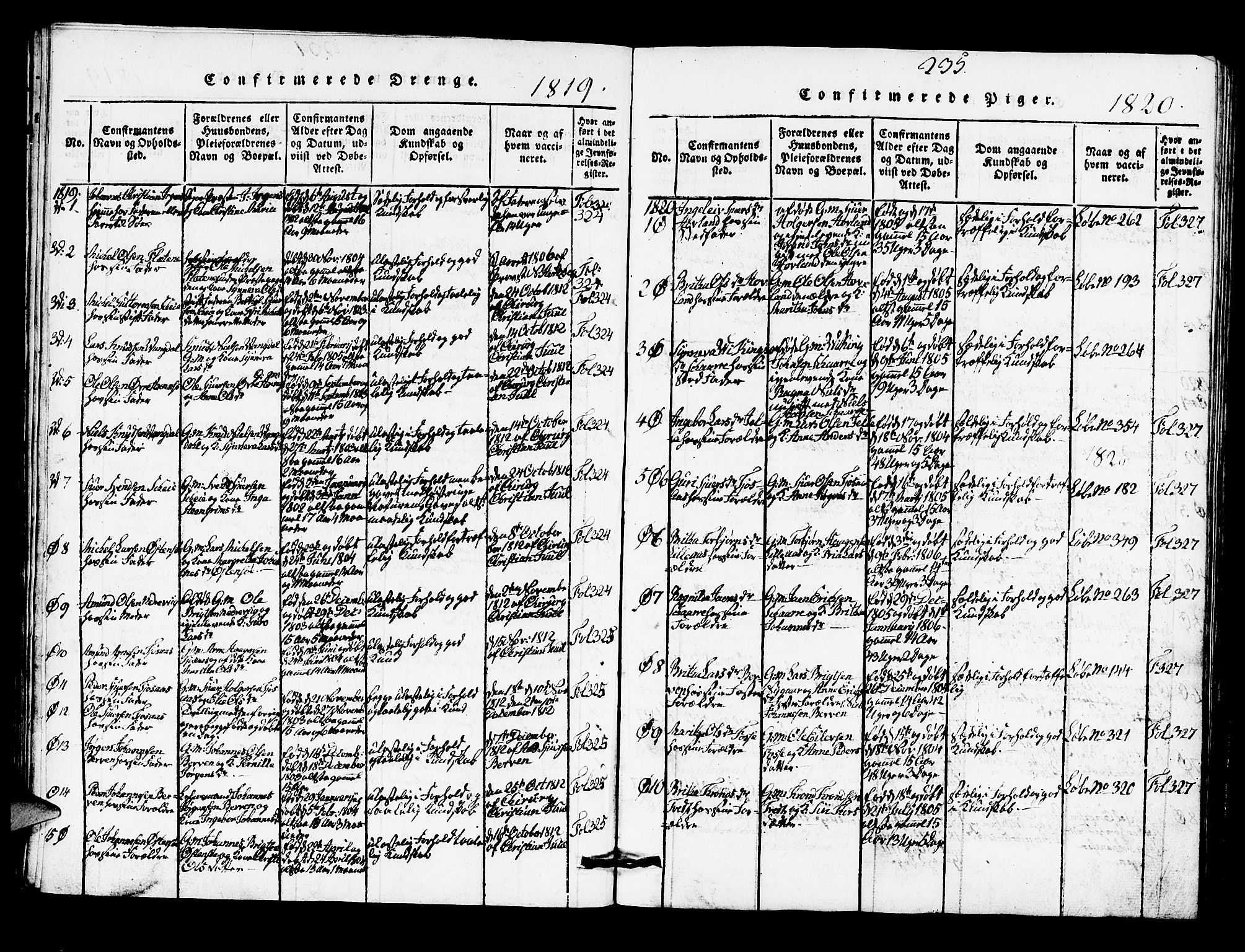 Kvam sokneprestembete, SAB/A-76201/H/Hab: Parish register (copy) no. A 1, 1818-1832, p. 235