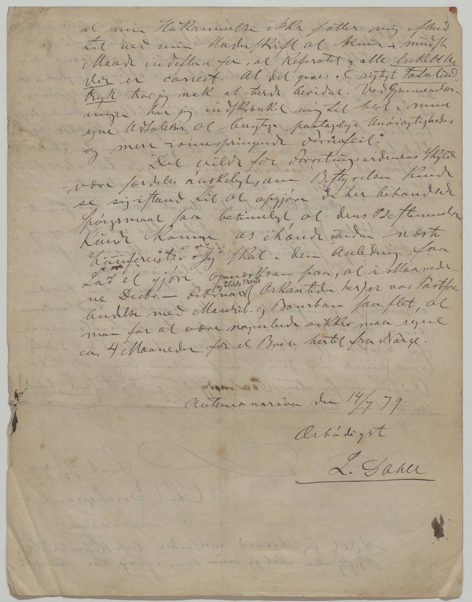 Det Norske Misjonsselskap - hovedadministrasjonen, VID/MA-A-1045/D/Da/Daa/L0035/0007: Konferansereferat og årsberetninger / Konferansereferat fra Madagaskar Innland., 1879