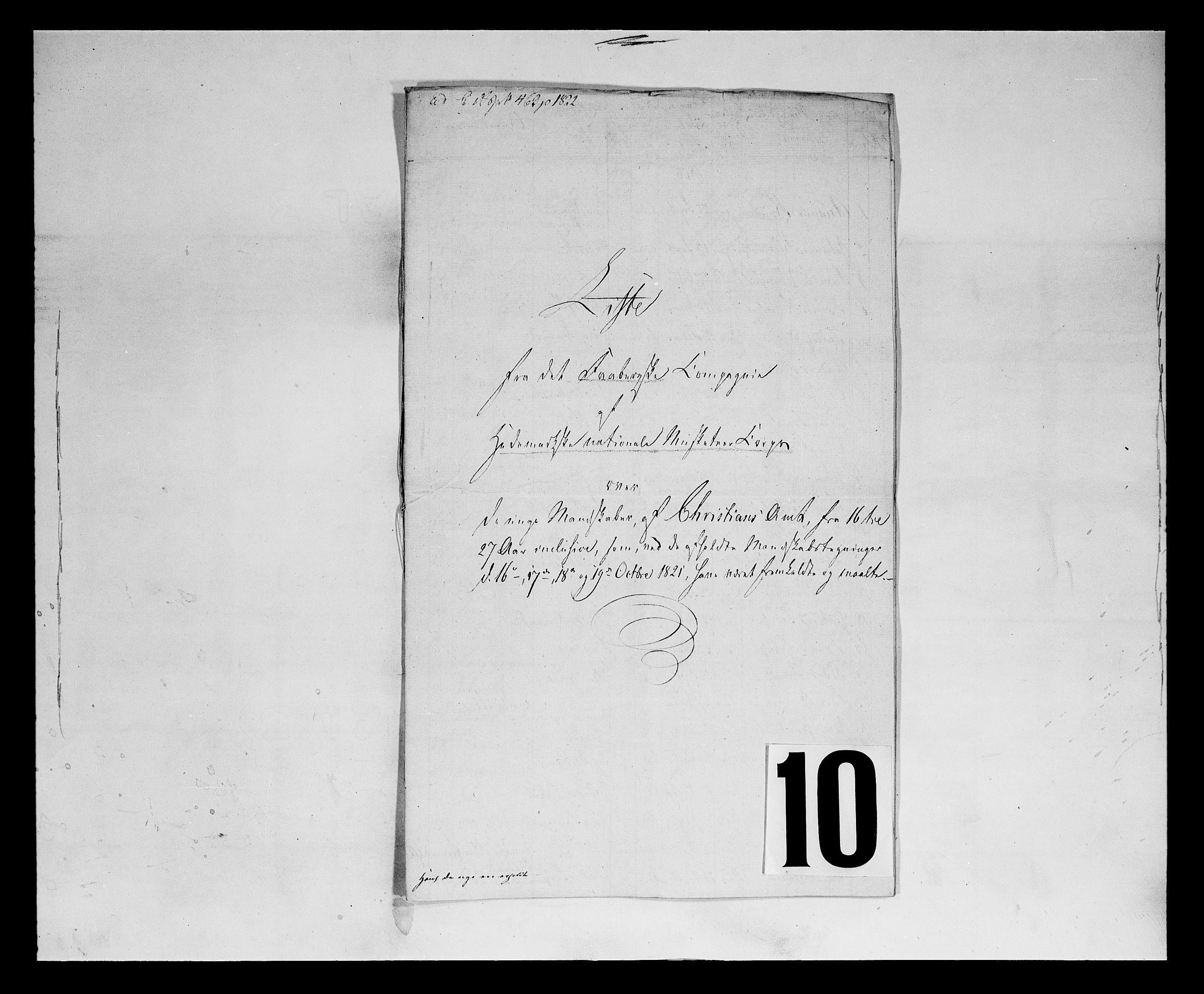 Fylkesmannen i Oppland, SAH/FYO-002/1/K/Ka/L1156: Hedemarken nasjonale musketérkorps, 1818-1860, p. 2