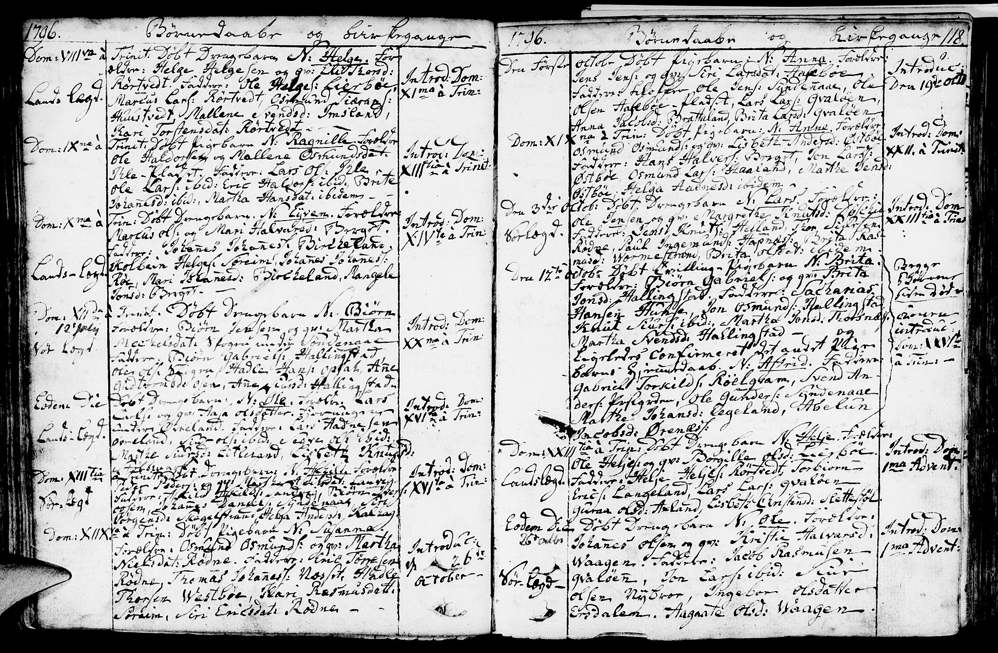 Vikedal sokneprestkontor, SAST/A-101840/01/IV: Parish register (official) no. A 2, 1779-1817, p. 118