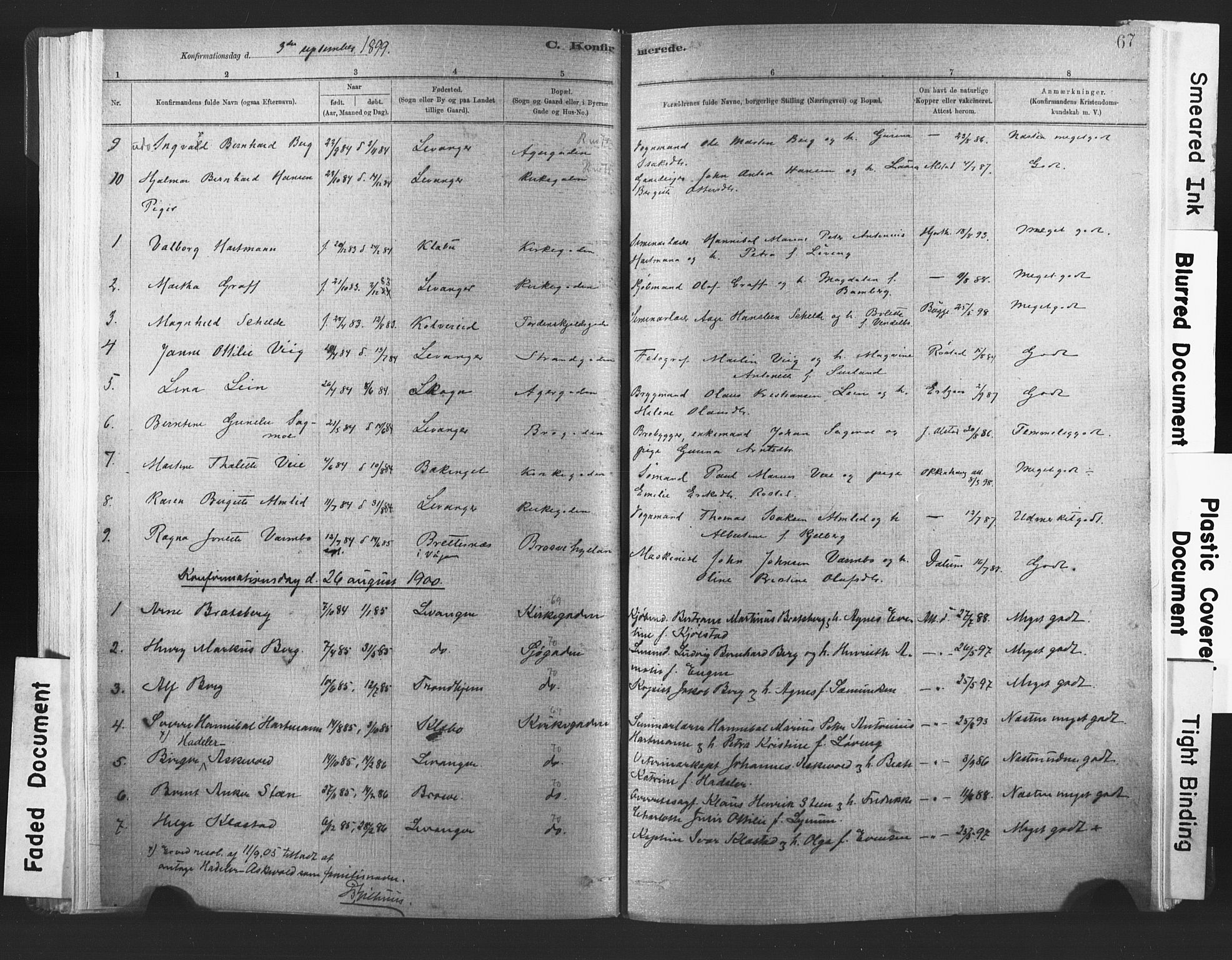 Ministerialprotokoller, klokkerbøker og fødselsregistre - Nord-Trøndelag, SAT/A-1458/720/L0189: Parish register (official) no. 720A05, 1880-1911, p. 67