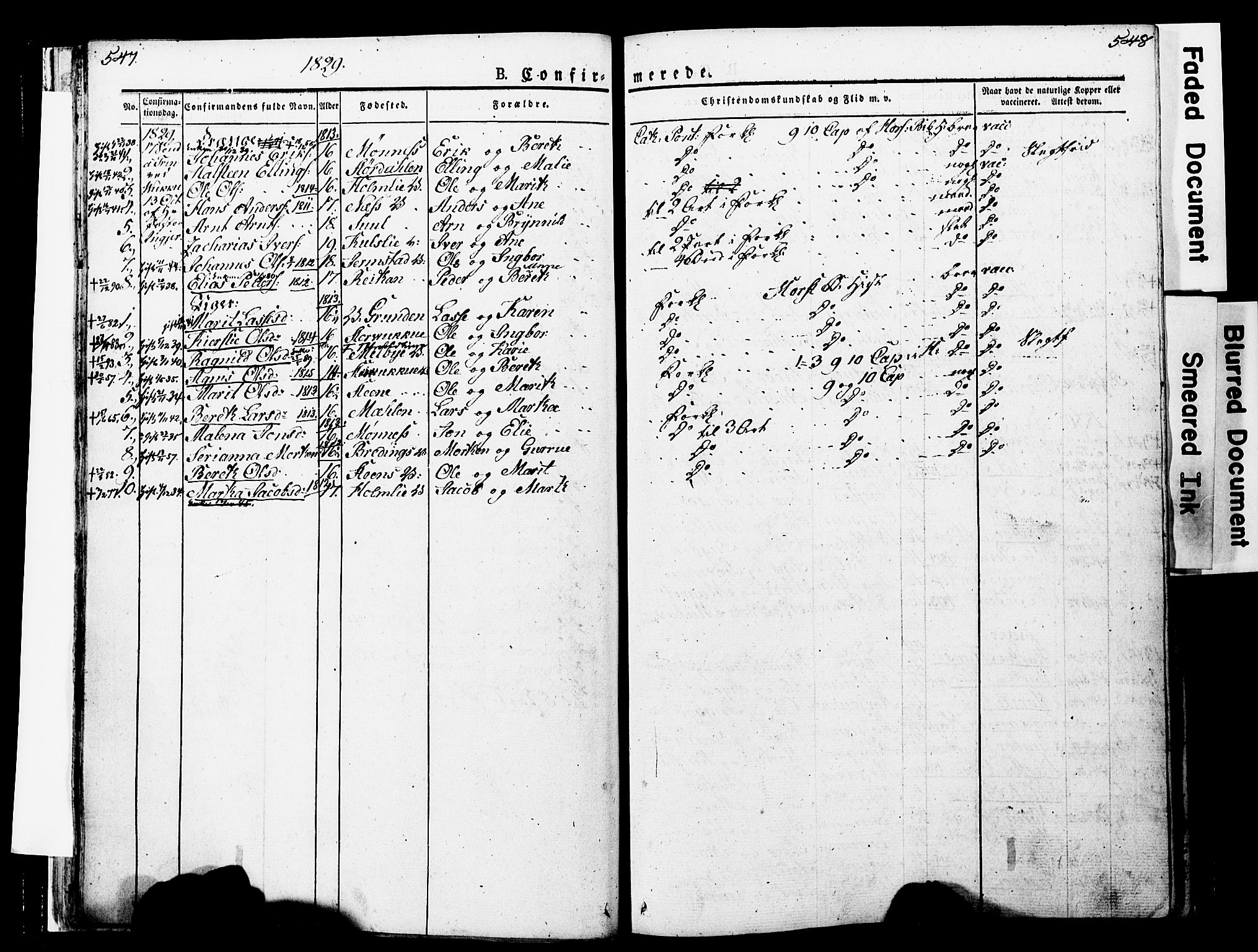 Ministerialprotokoller, klokkerbøker og fødselsregistre - Nord-Trøndelag, AV/SAT-A-1458/723/L0243: Parish register (official) no. 723A12, 1822-1851, p. 547-548