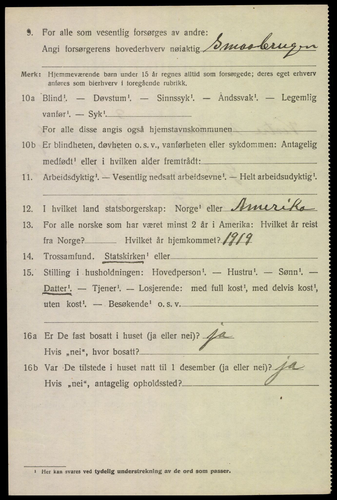 SAK, 1920 census for Vestre Moland, 1920, p. 4618