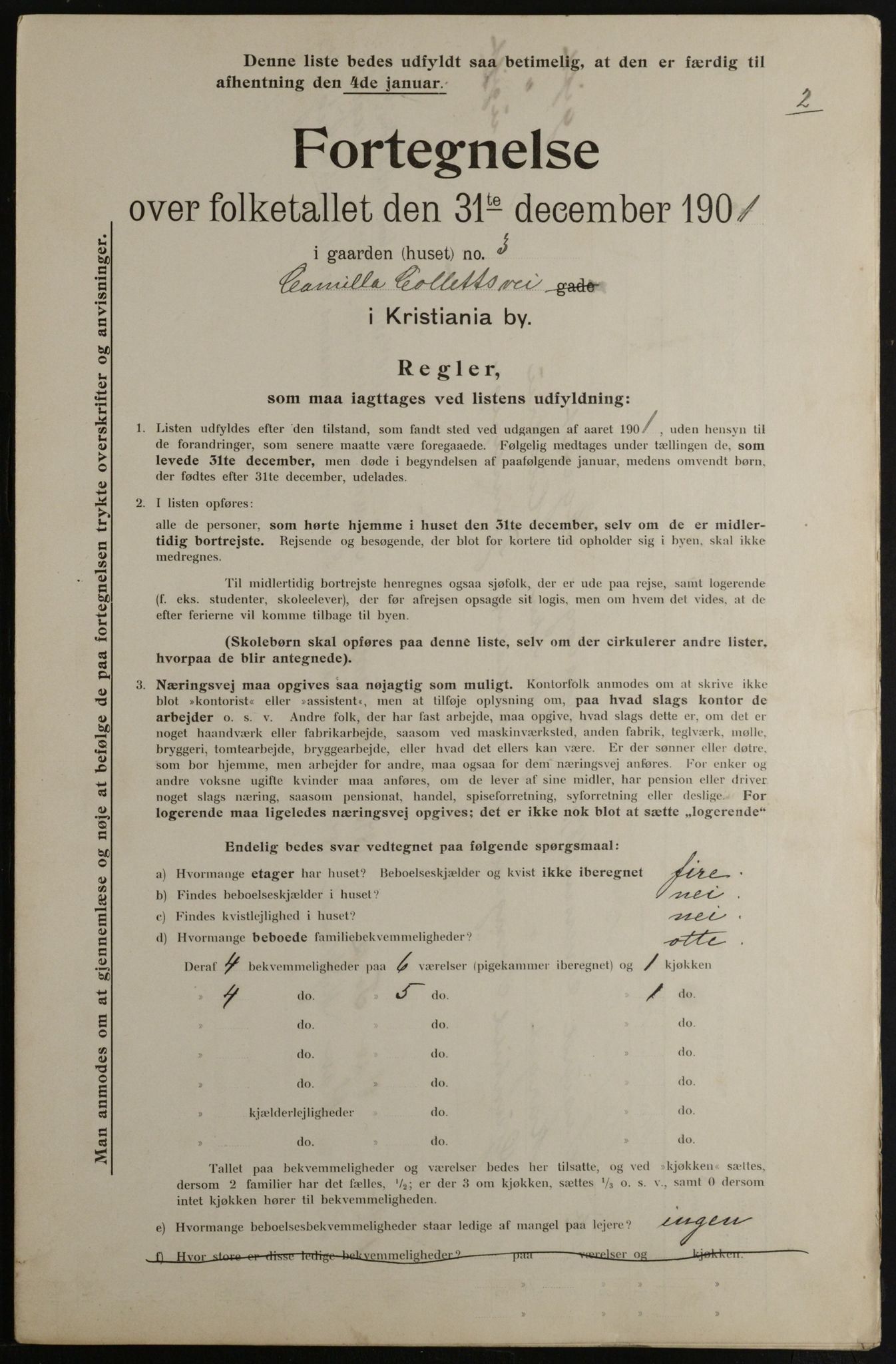 OBA, Municipal Census 1901 for Kristiania, 1901, p. 1895