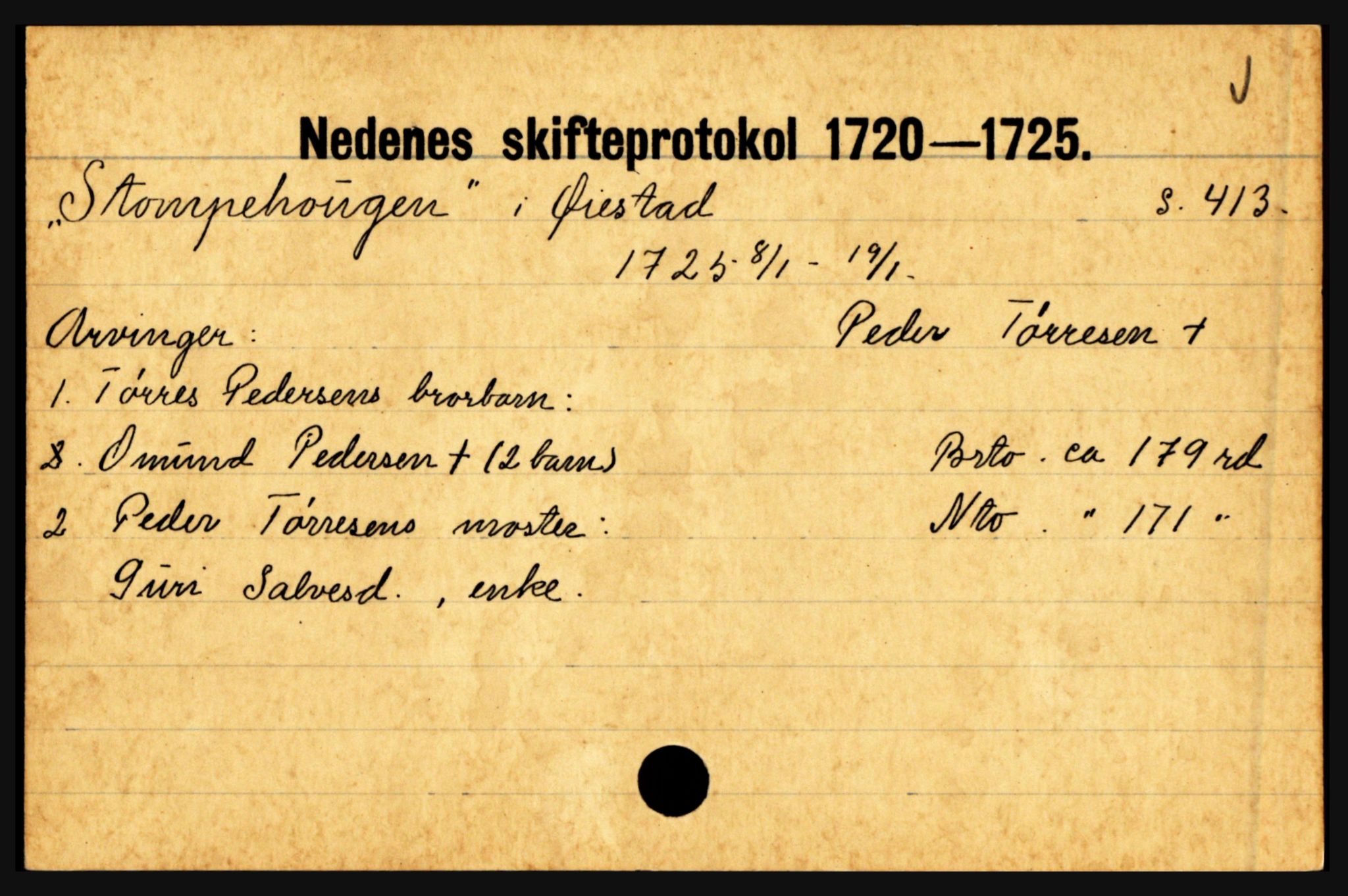 Nedenes sorenskriveri før 1824, AV/SAK-1221-0007/H, p. 28395