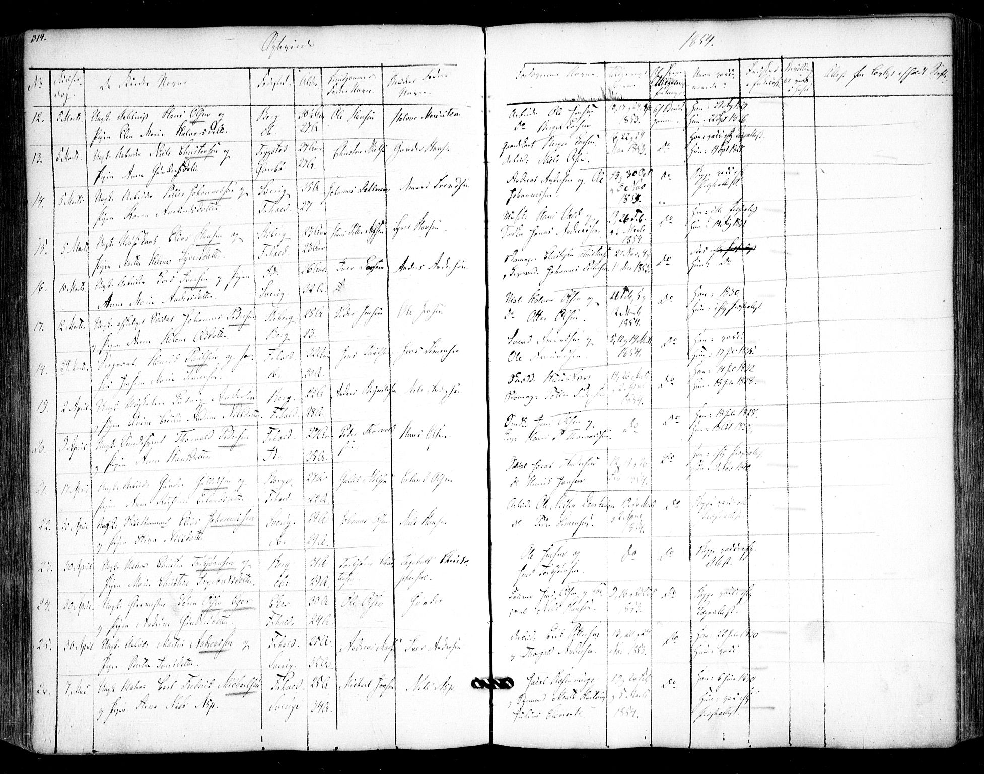 Halden prestekontor Kirkebøker, AV/SAO-A-10909/F/Fa/L0006: Parish register (official) no. I 6, 1845-1856, p. 314