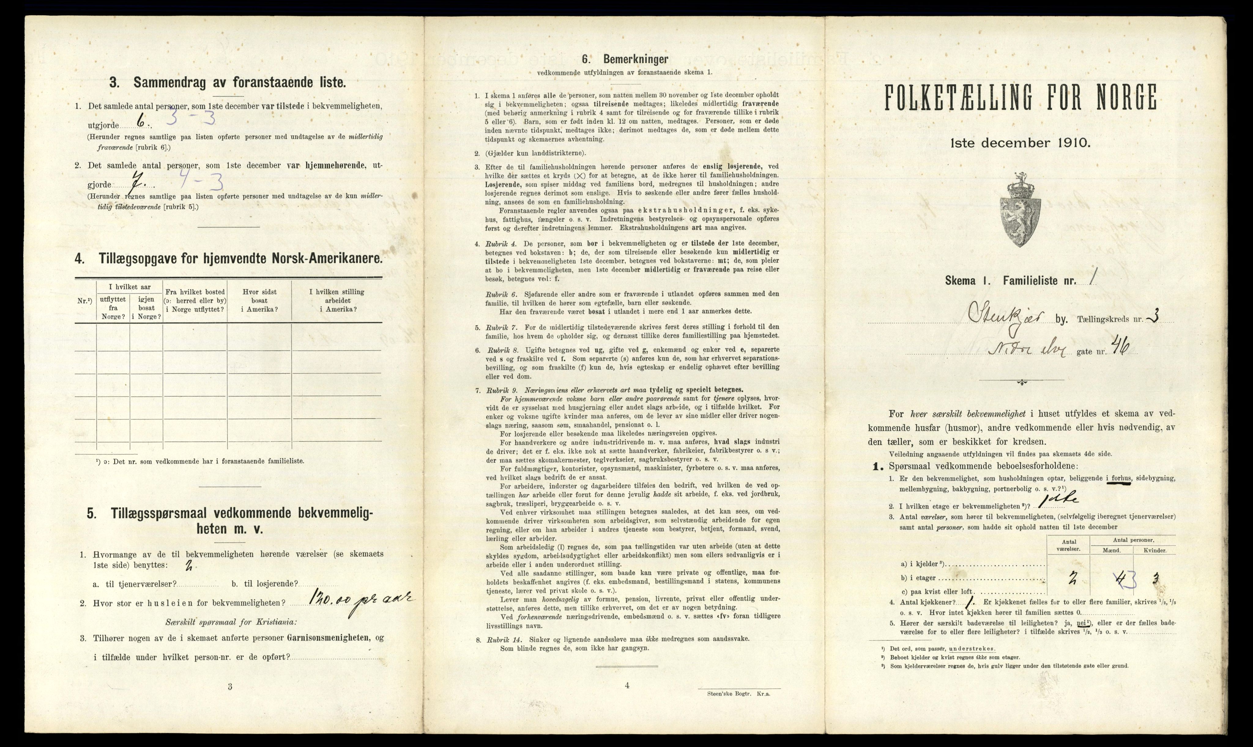 RA, 1910 census for Steinkjer, 1910, p. 696