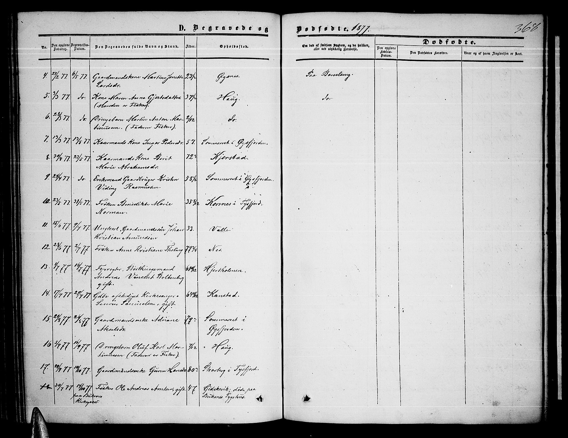 Ministerialprotokoller, klokkerbøker og fødselsregistre - Nordland, AV/SAT-A-1459/872/L1046: Parish register (copy) no. 872C02, 1852-1879, p. 368