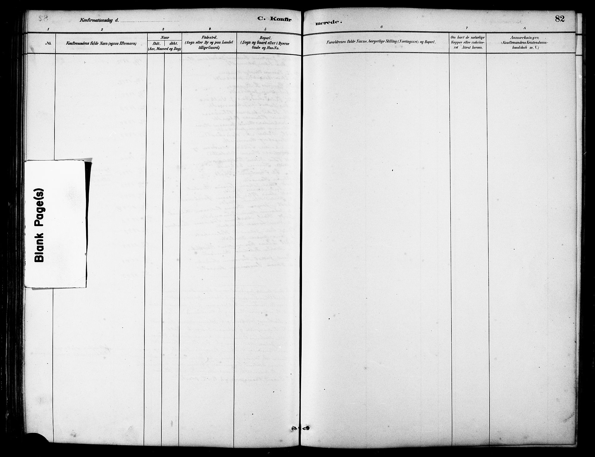 Ministerialprotokoller, klokkerbøker og fødselsregistre - Møre og Romsdal, SAT/A-1454/521/L0302: Parish register (copy) no. 521C03, 1882-1907, p. 82