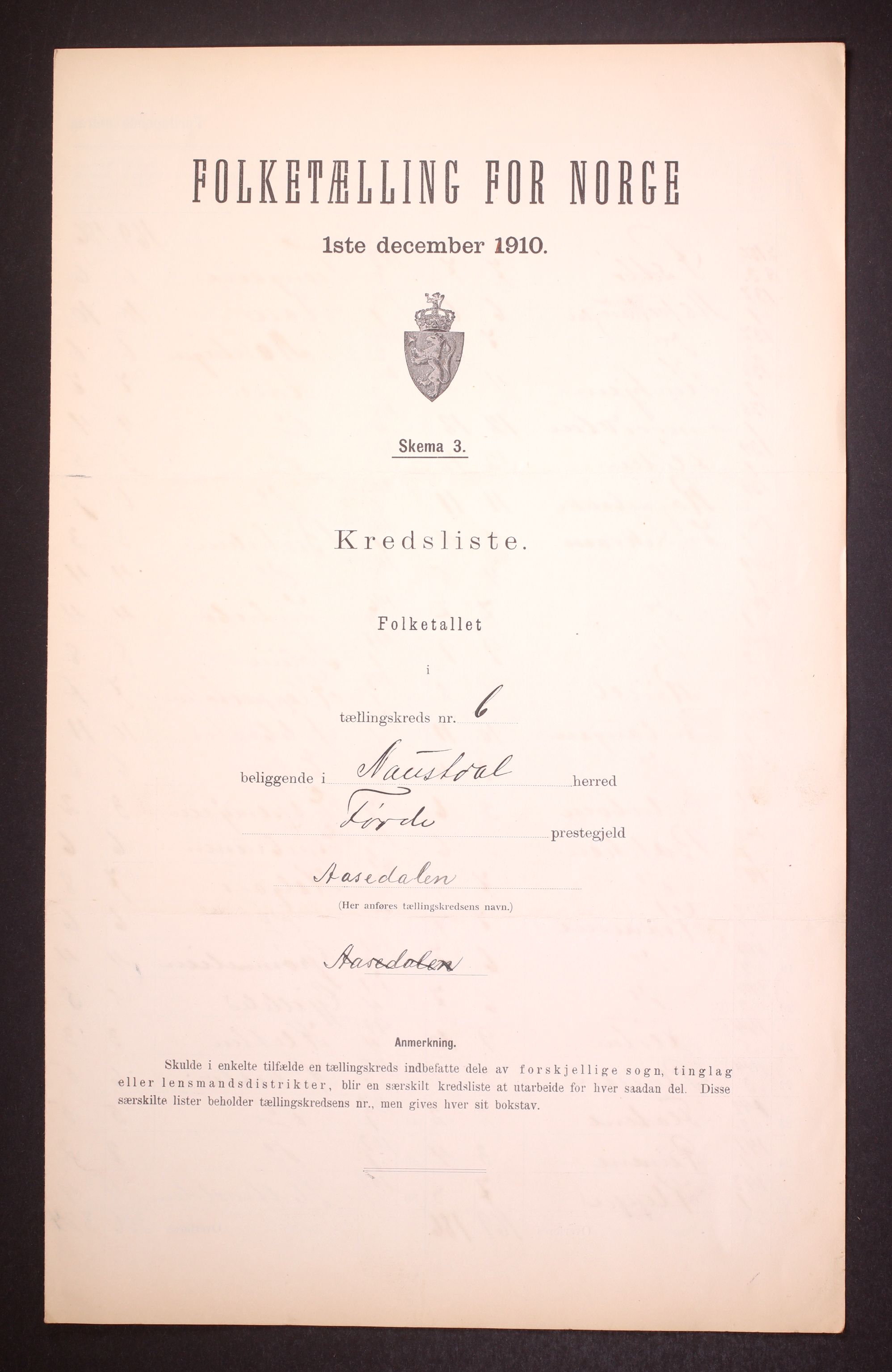 RA, 1910 census for Naustdal, 1910, p. 22