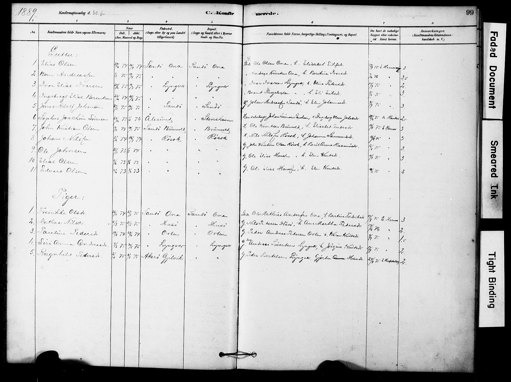 Ministerialprotokoller, klokkerbøker og fødselsregistre - Møre og Romsdal, AV/SAT-A-1454/561/L0729: Parish register (official) no. 561A03, 1878-1900, p. 99