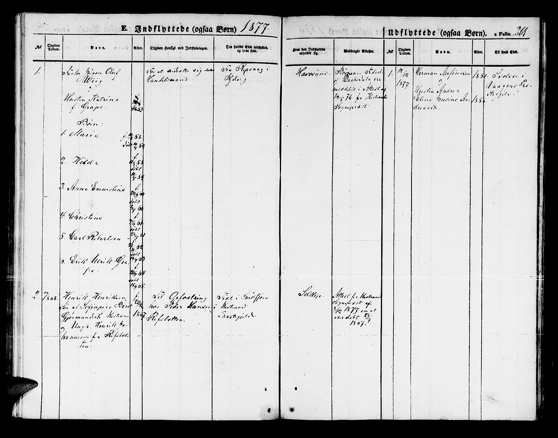 Måsøy sokneprestkontor, AV/SATØ-S-1348/H/Hb/L0001klokker: Parish register (copy) no. 1, 1852-1877, p. 269