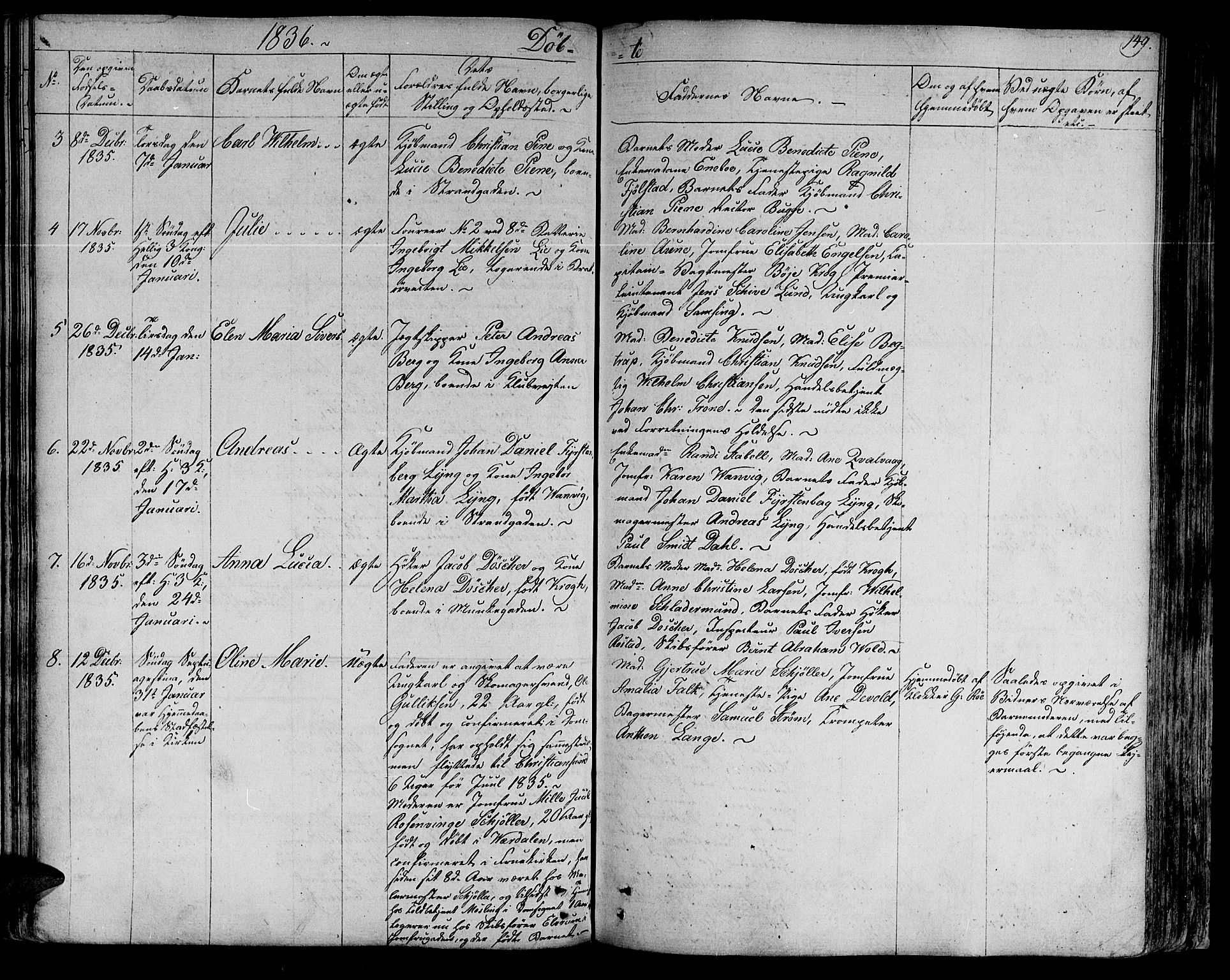 Ministerialprotokoller, klokkerbøker og fødselsregistre - Sør-Trøndelag, SAT/A-1456/602/L0108: Parish register (official) no. 602A06, 1821-1839, p. 149