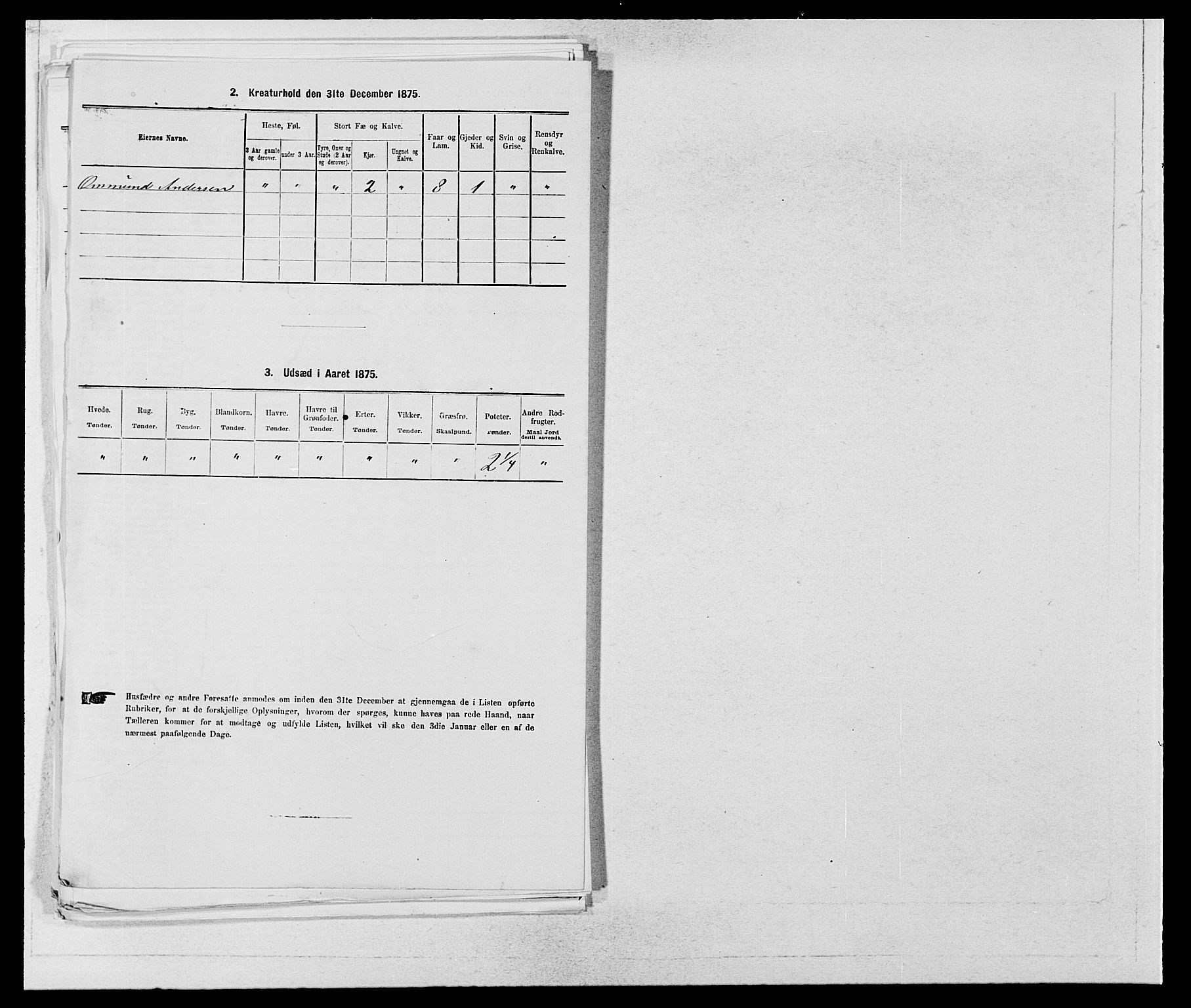 SAB, 1875 census for 1233P Ulvik, 1875, p. 1131