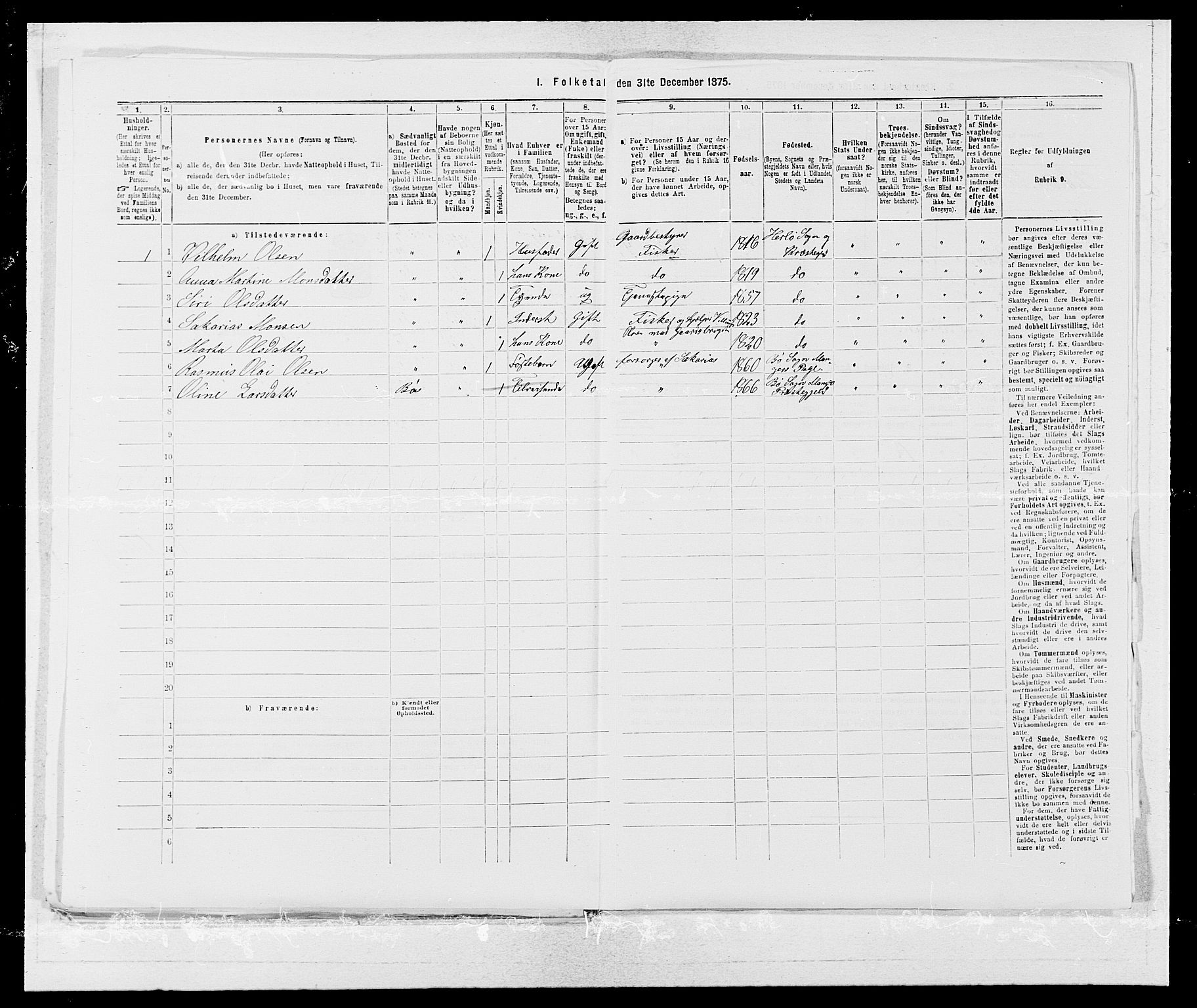 SAB, 1875 census for 1258P Herdla, 1875, p. 134