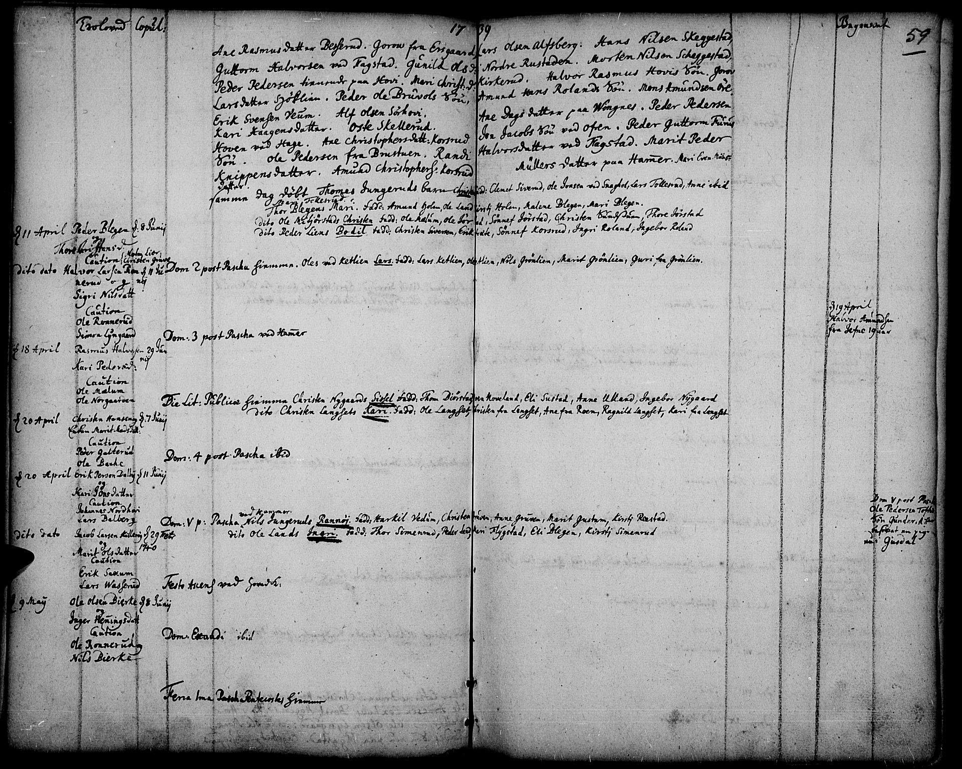 Fåberg prestekontor, AV/SAH-PREST-086/H/Ha/Haa/L0001: Parish register (official) no. 1, 1727-1775, p. 59