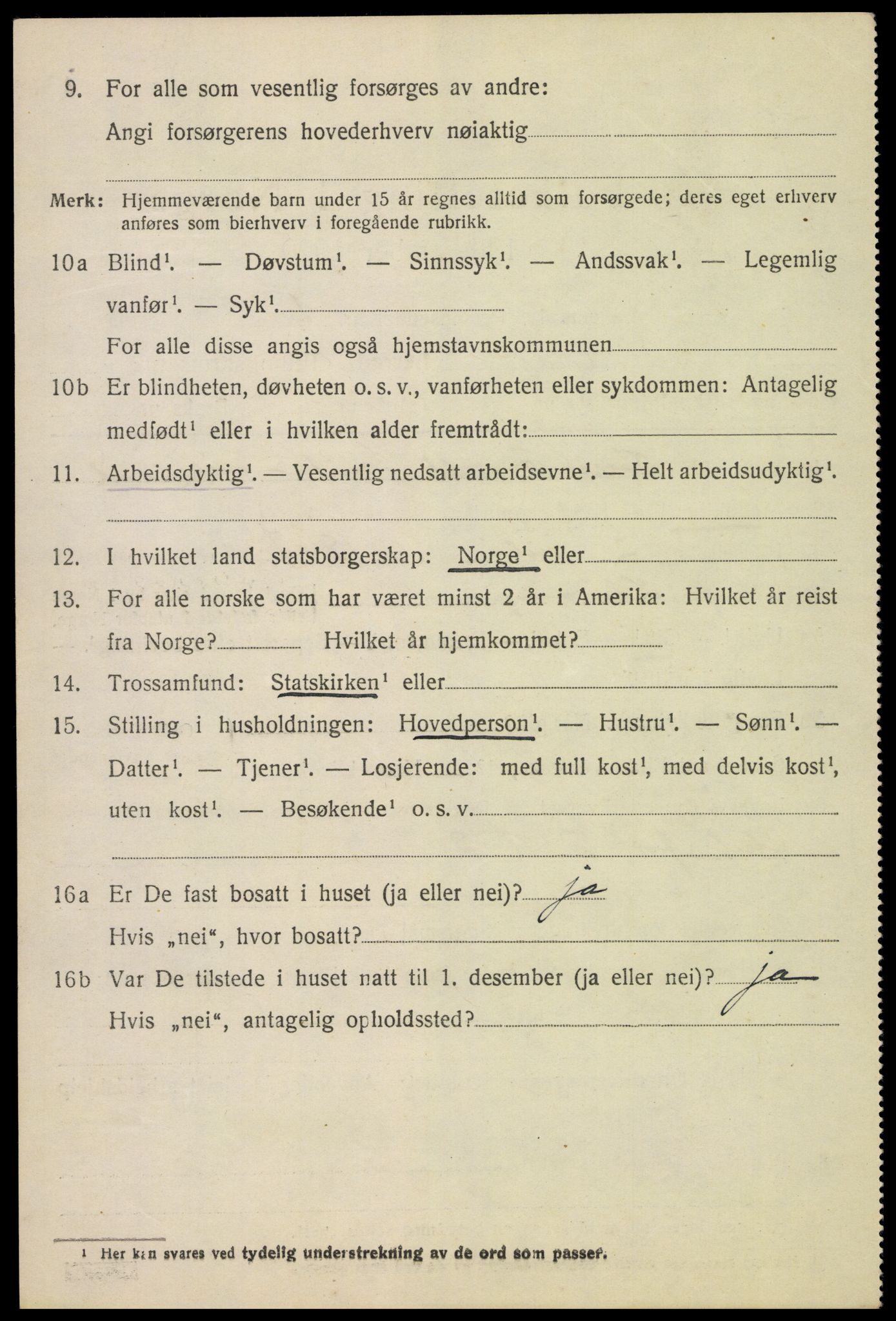 SAH, 1920 census for Vang (Hedmark), 1920, p. 9052