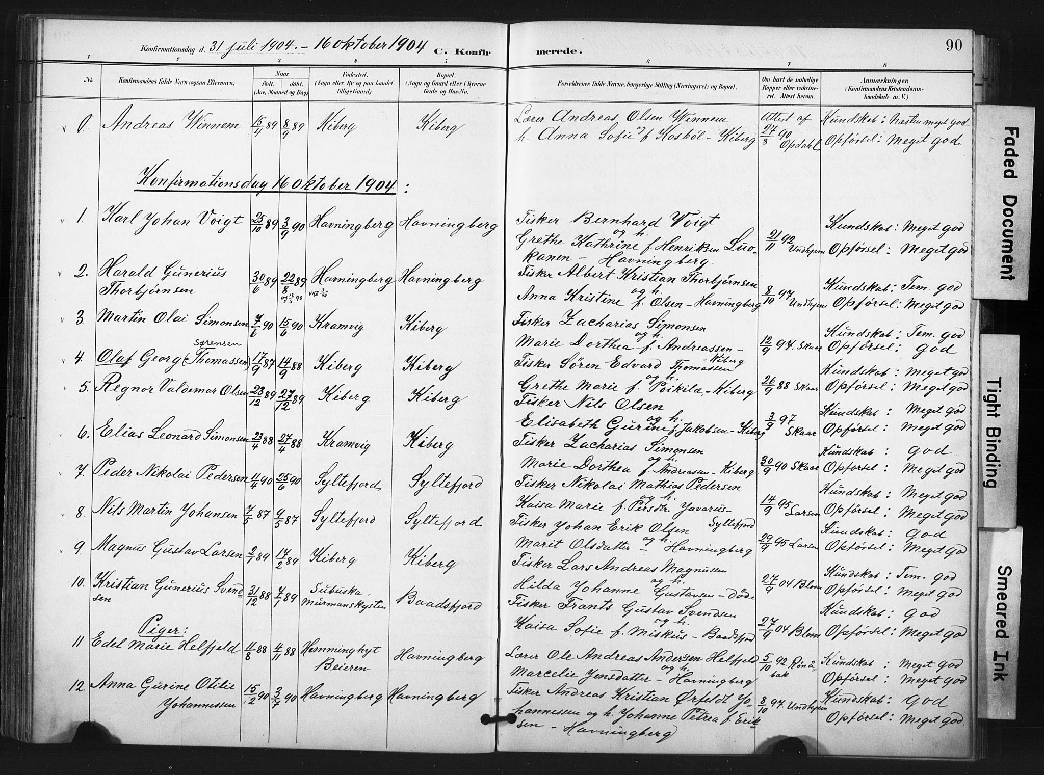 Vardø sokneprestkontor, SATØ/S-1332/H/Ha/L0011kirke: Parish register (official) no. 11, 1897-1911, p. 90