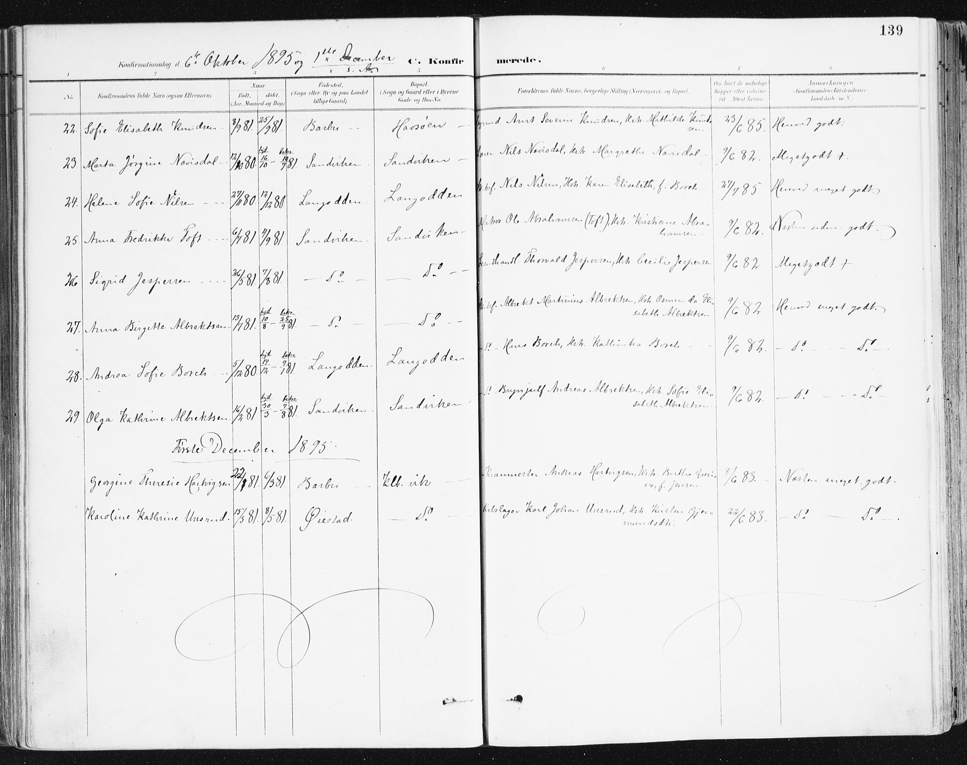 Hisøy sokneprestkontor, AV/SAK-1111-0020/F/Fa/L0004: Parish register (official) no. A 4, 1895-1917, p. 139