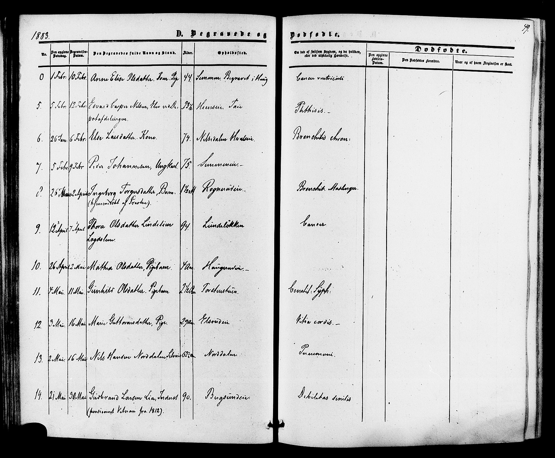 Ådal kirkebøker, SAKO/A-248/F/Fa/L0002: Parish register (official) no. I 2, 1857-1883, p. 49