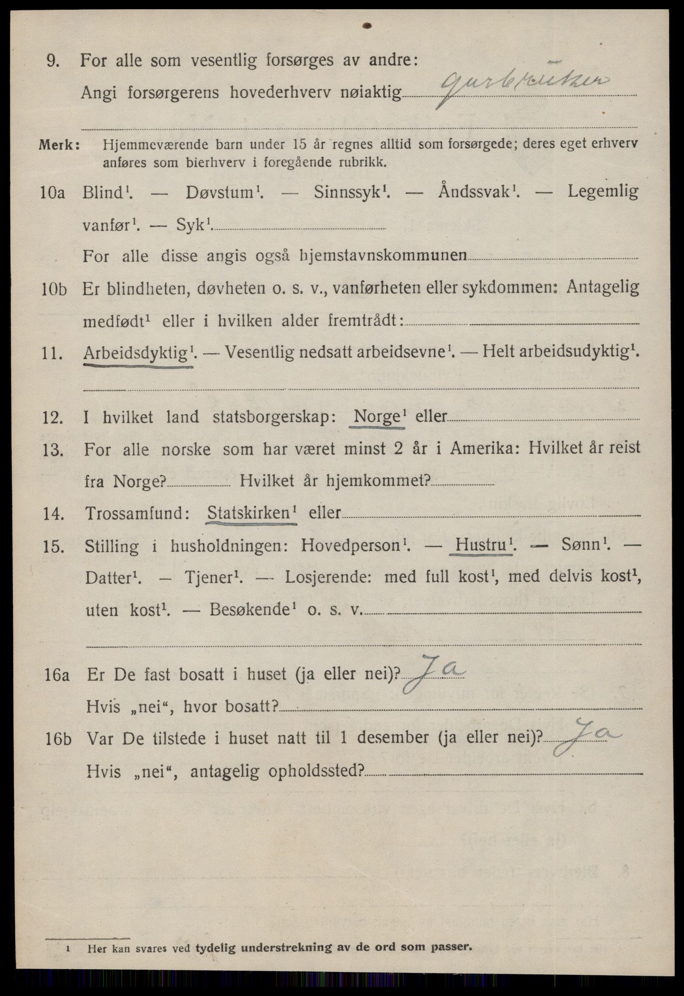 SAT, 1920 census for Kornstad, 1920, p. 1922