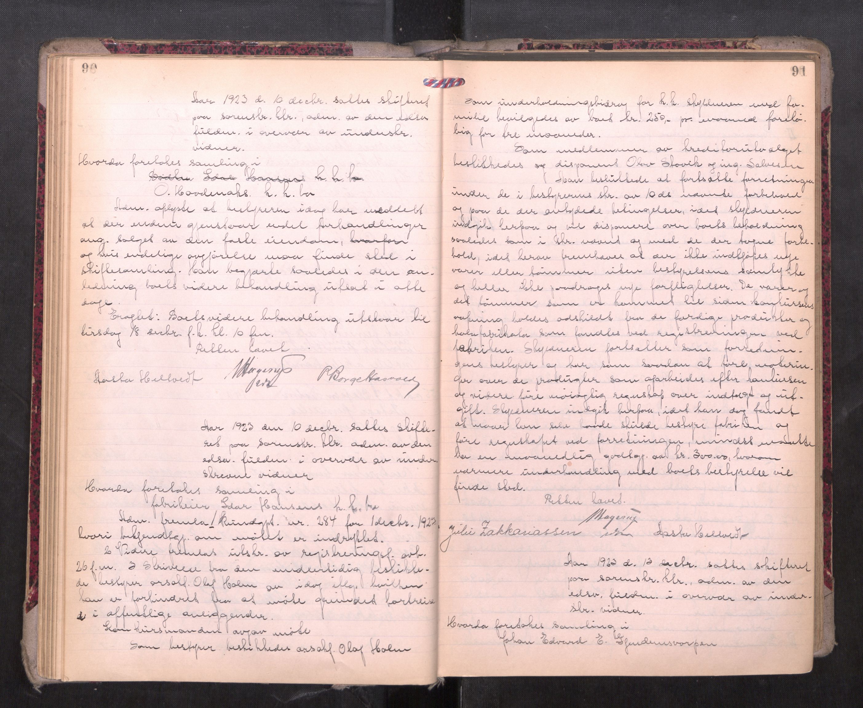 Romsdal sorenskriveri, AV/SAT-A-4149/1/3/3B/L0010: Skiftebehandlingsprotokoll, 1923-1925, p. 90-91