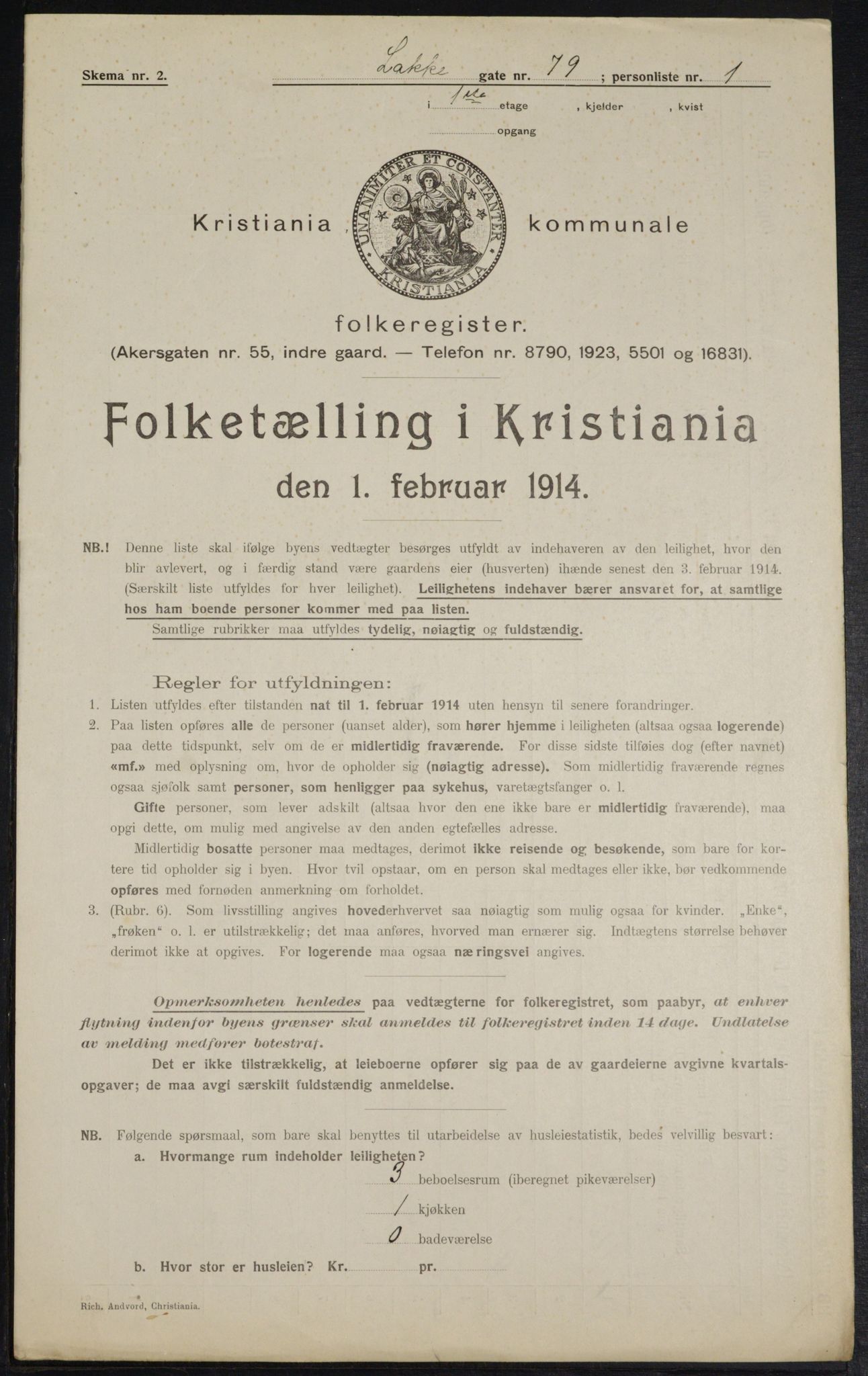 OBA, Municipal Census 1914 for Kristiania, 1914, p. 56213