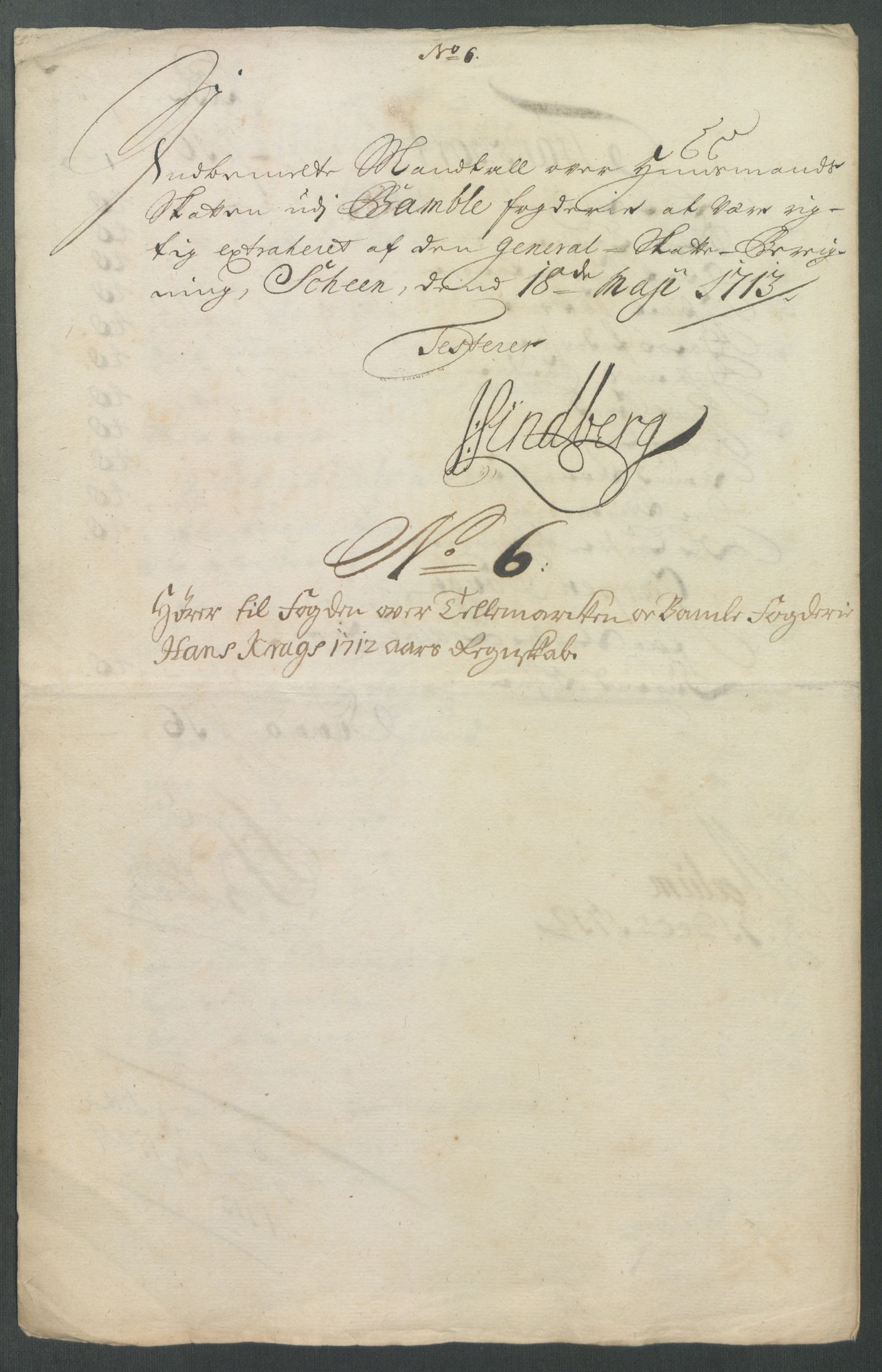 Rentekammeret inntil 1814, Reviderte regnskaper, Fogderegnskap, AV/RA-EA-4092/R36/L2123: Fogderegnskap Øvre og Nedre Telemark og Bamble, 1712, p. 73