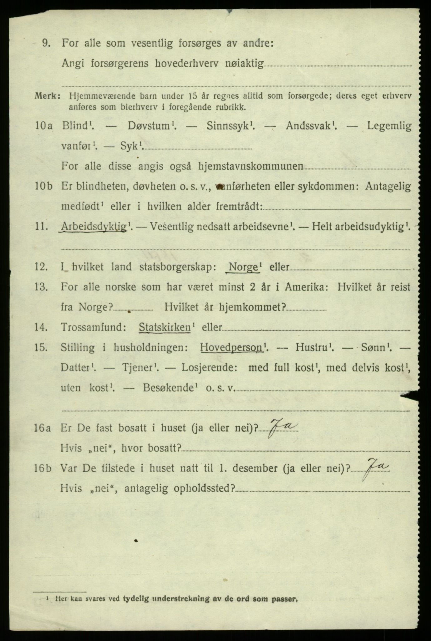 SAB, 1920 census for Alversund, 1920, p. 1155