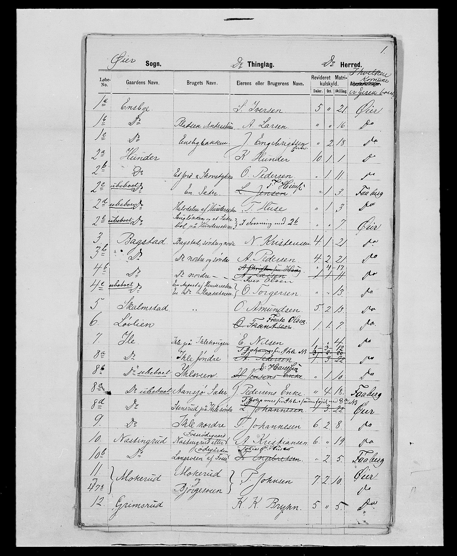 SAH, 1875 census for 0521P Øyer, 1875, p. 45